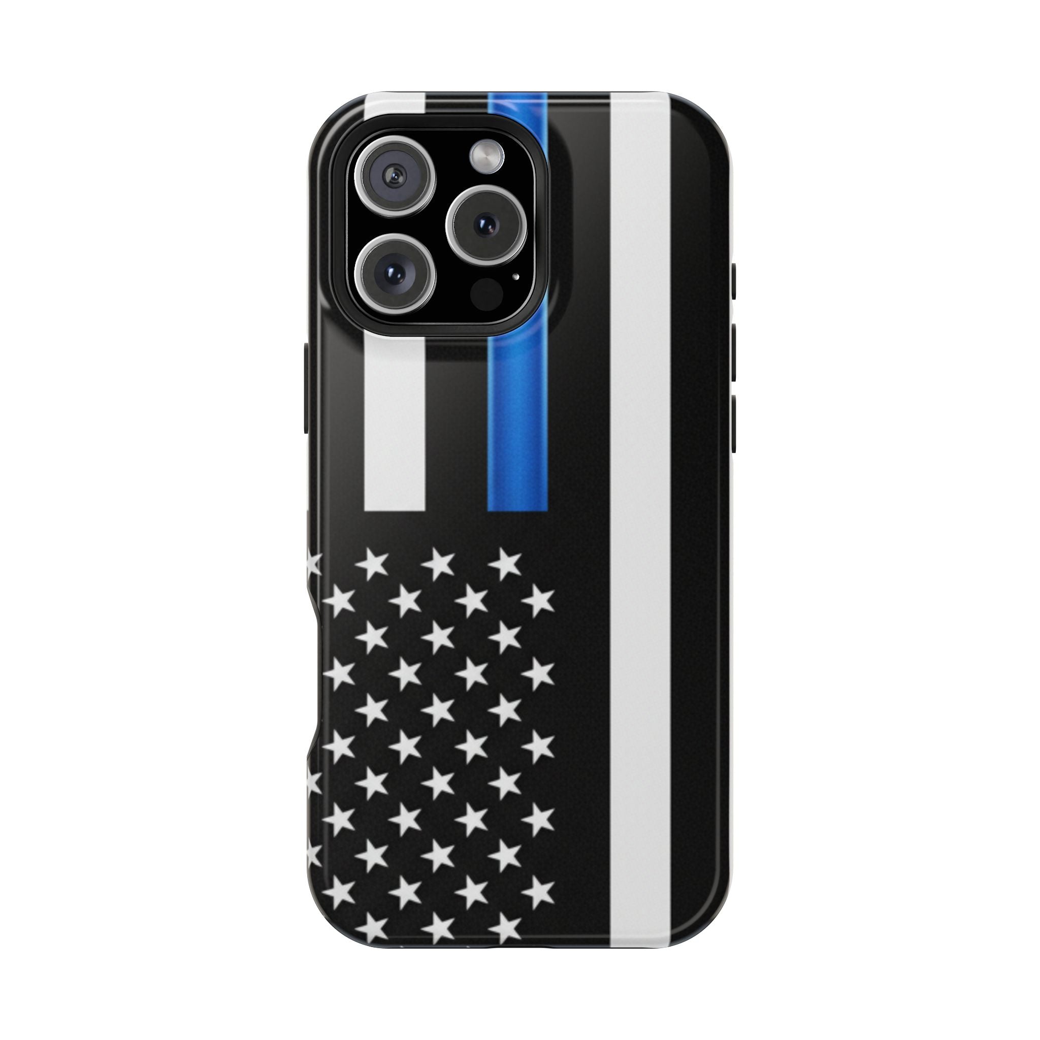 Thin Blue Line Magnetic Phone Case — Impact‑Resistant Protective Cover for iPhone