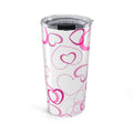 20oz Heart Pattern Tumbler – Pink Valentine Travel Cup