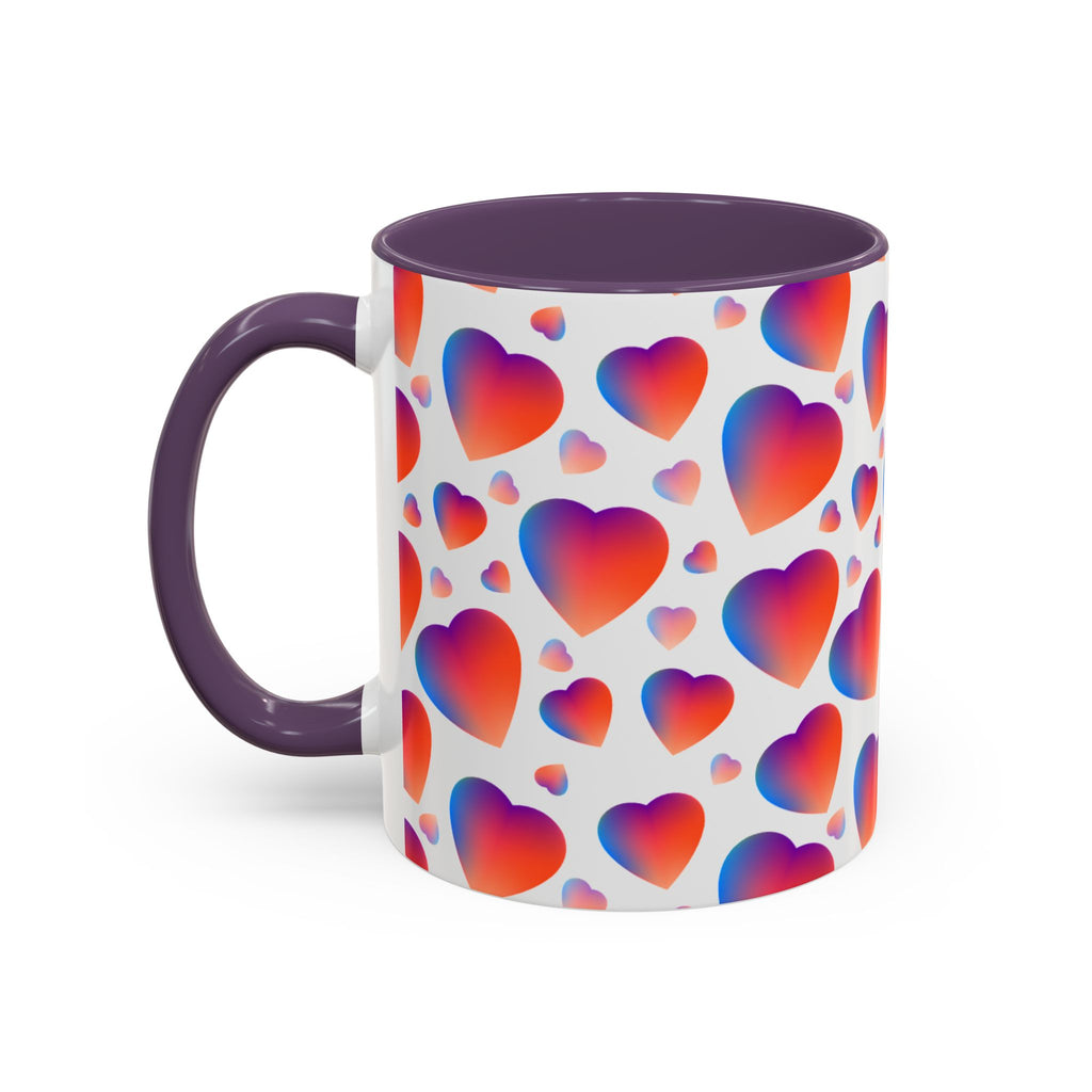 Pink Gradient Hearts Accent Coffee Mug 11oz & 15oz