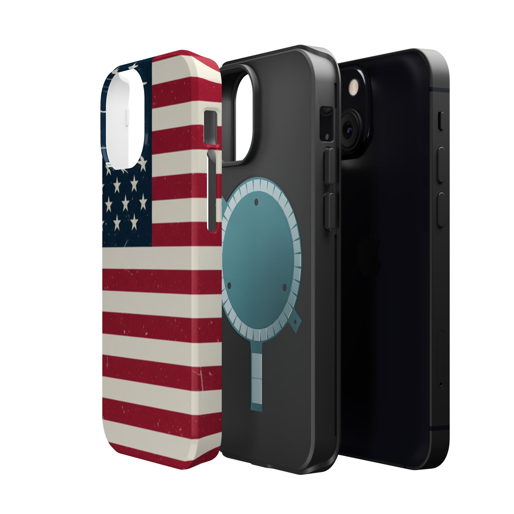 American Flag Magnetic Impact-Resistant Phone Case — USA Stars & Stripes Protection Fits iPhones