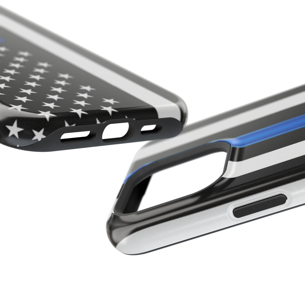 Thin Blue Line Magnetic Phone Case — Impact‑Resistant Protective Cover for iPhone