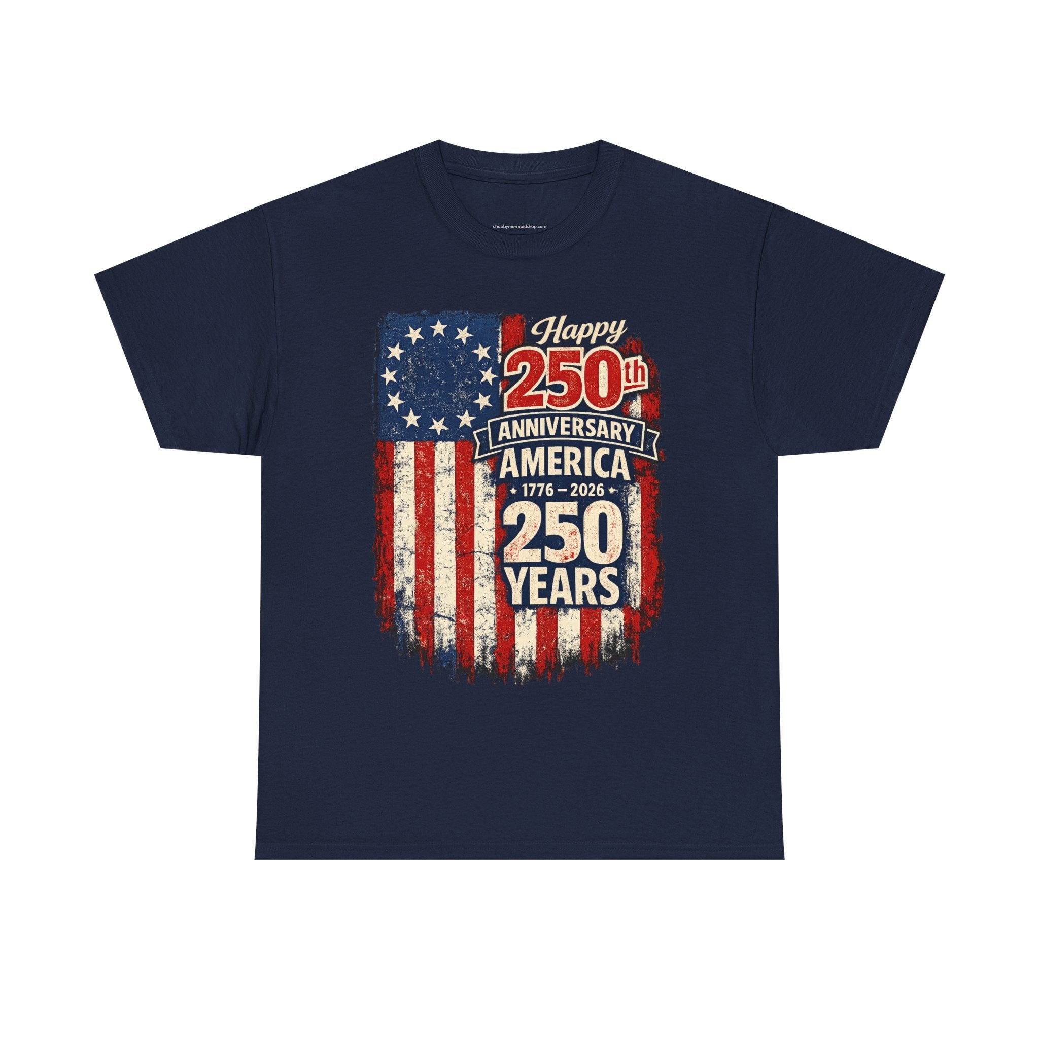 250th Anniversary of America with Flag Graphic T-Shirt