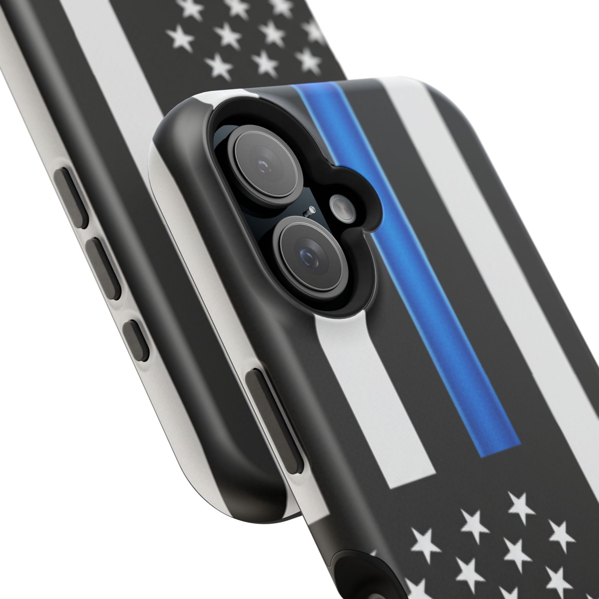 Thin Blue Line Magnetic Phone Case — Impact‑Resistant Protective Cover for iPhone