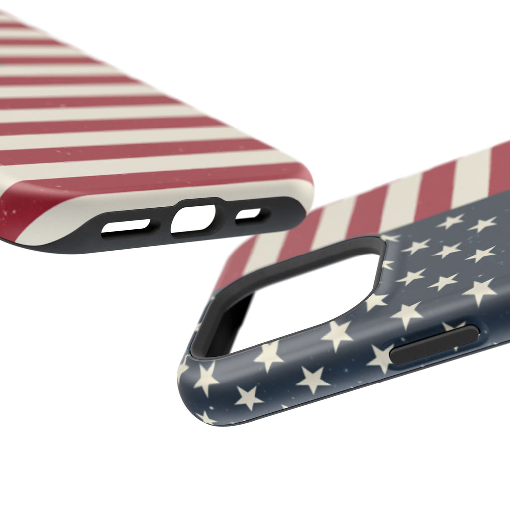 American Flag Magnetic Impact-Resistant Phone Case — USA Stars & Stripes Protection Fits iPhones