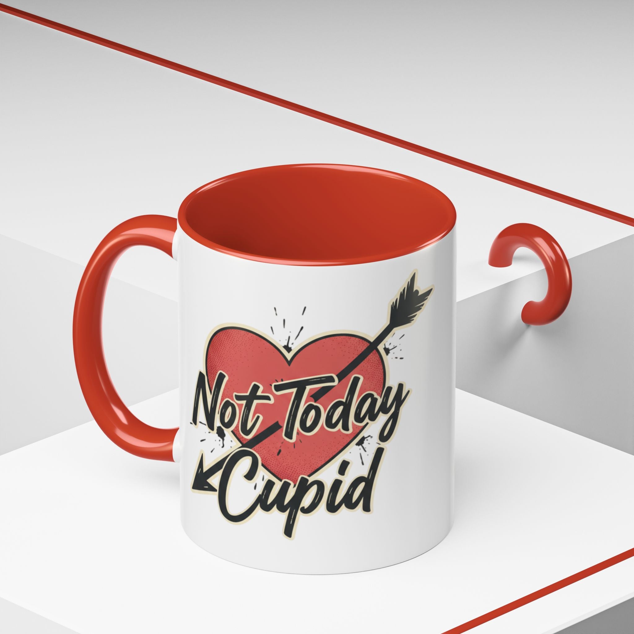 Not Today Cupid! Coffee Mug – Valentine’s Day Love Gift (11/15 oz)