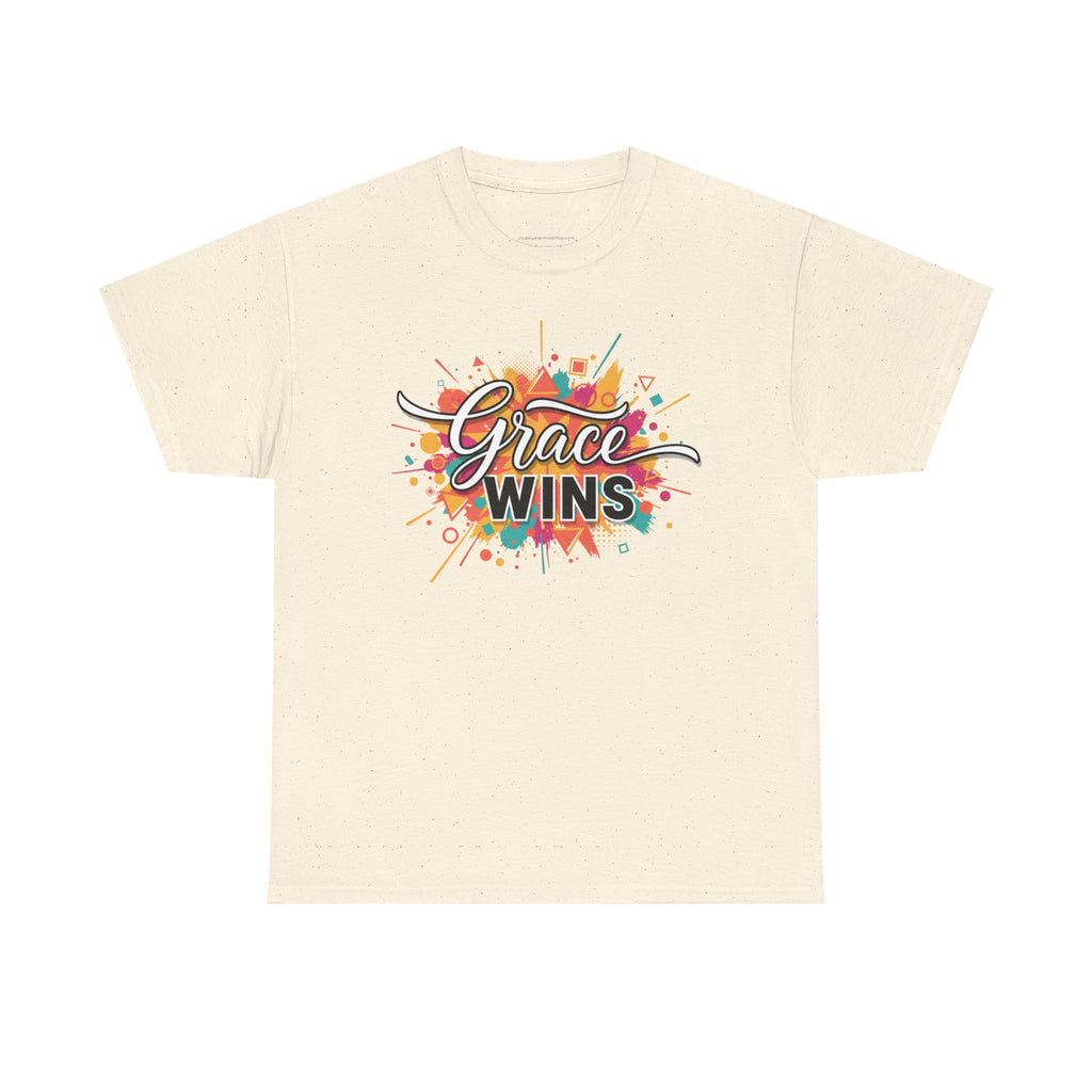 "Grace Wins" Colorful Inspirational Tee
