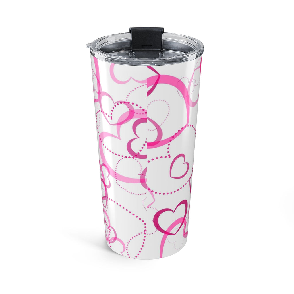 20oz Heart Pattern Tumbler – Pink Valentine Travel Cup