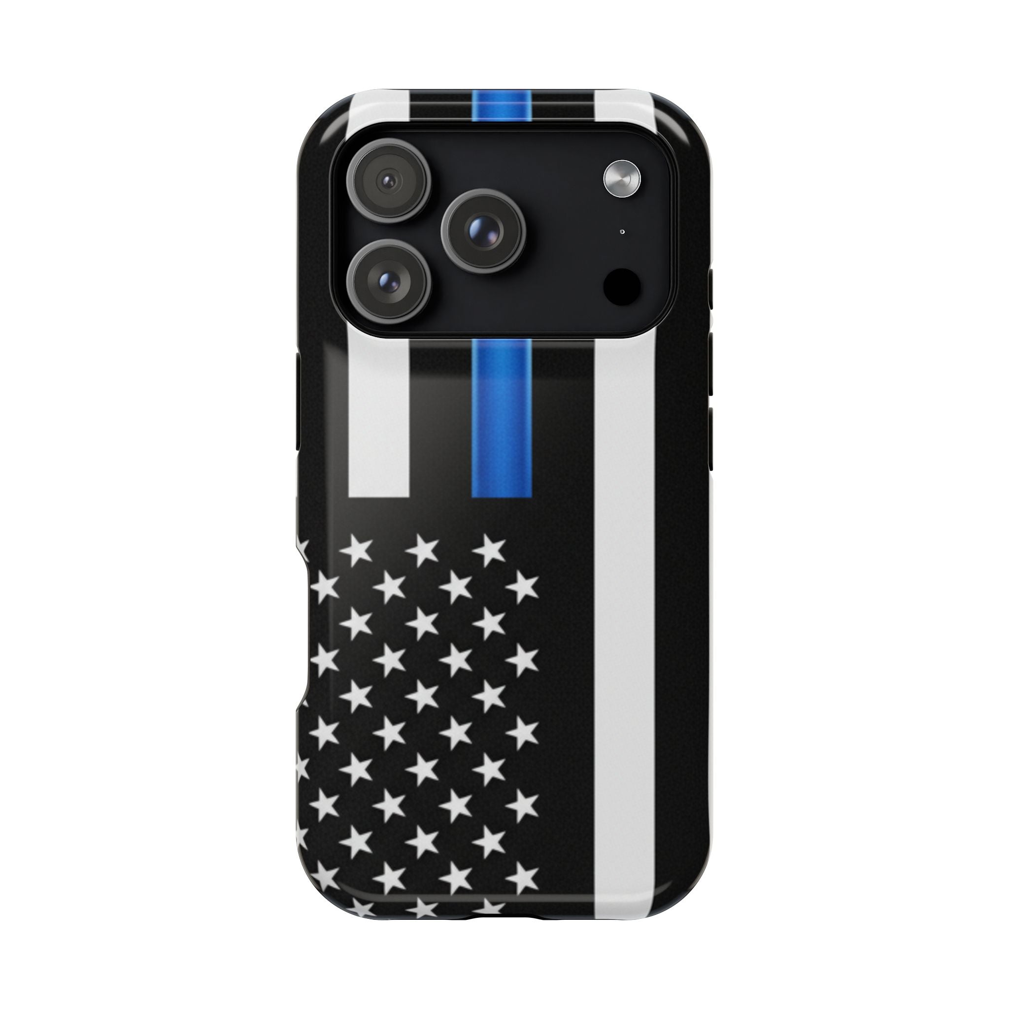 Thin Blue Line Magnetic Phone Case — Impact‑Resistant Protective Cover for iPhone