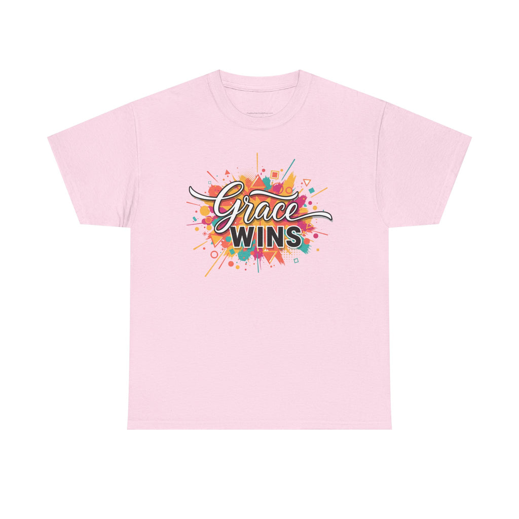 "Grace Wins" Colorful Inspirational Tee