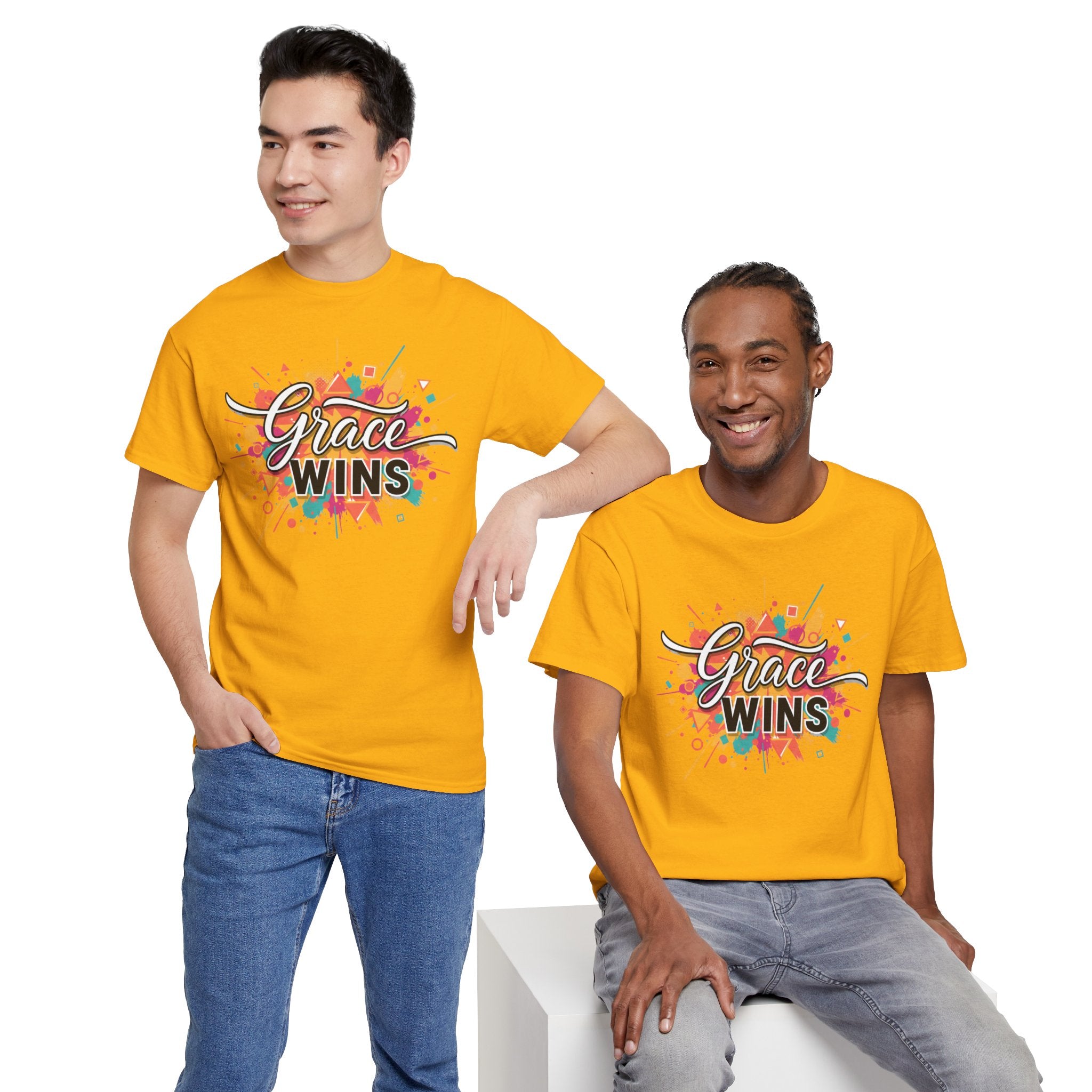"Grace Wins" Colorful Inspirational Tee