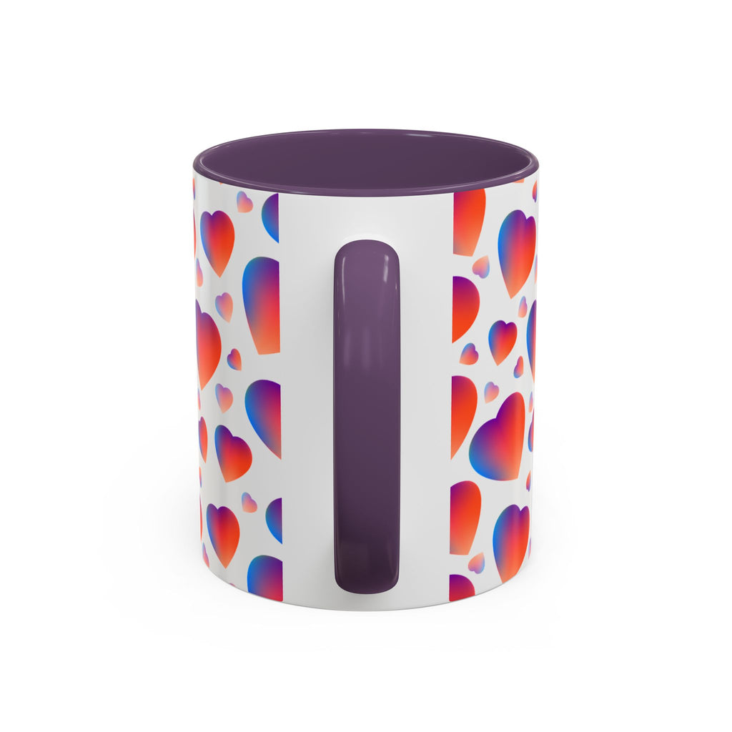 Pink Gradient Hearts Accent Coffee Mug 11oz & 15oz