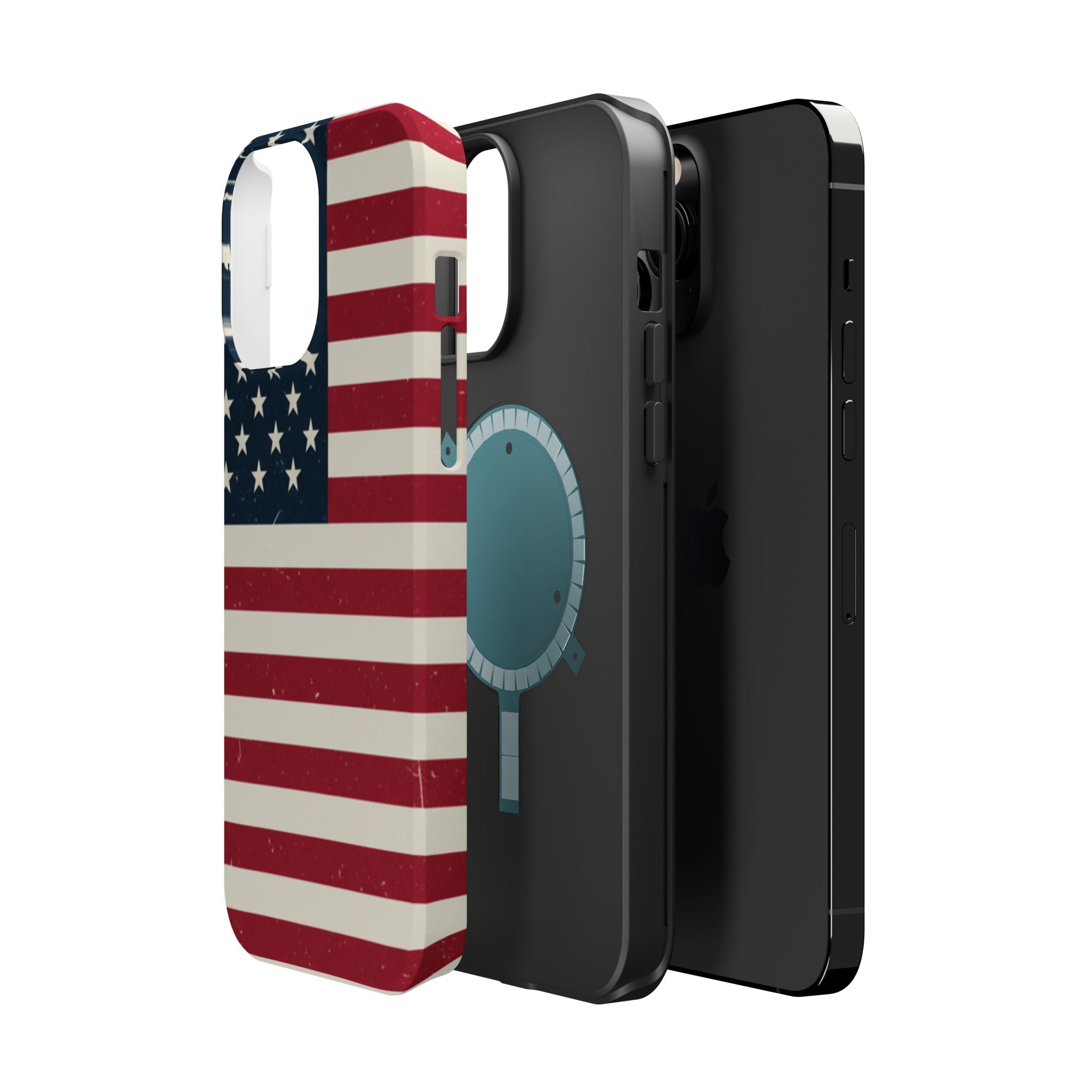 American Flag Magnetic Impact-Resistant Phone Case — USA Stars & Stripes Protection Fits iPhones