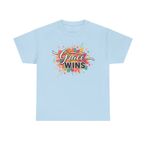 "Grace Wins" Colorful Inspirational Tee