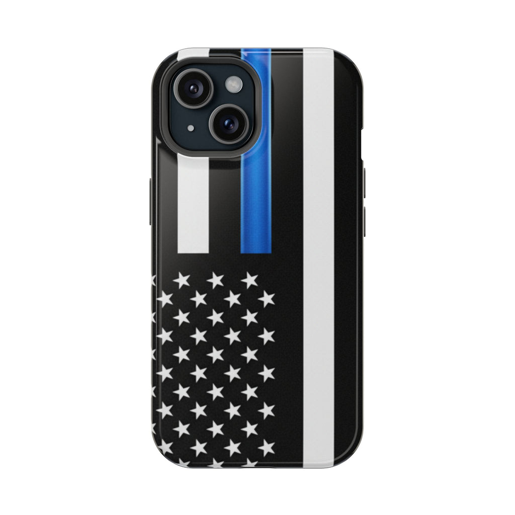 Thin Blue Line Magnetic Phone Case — Impact‑Resistant Protective Cover for iPhone