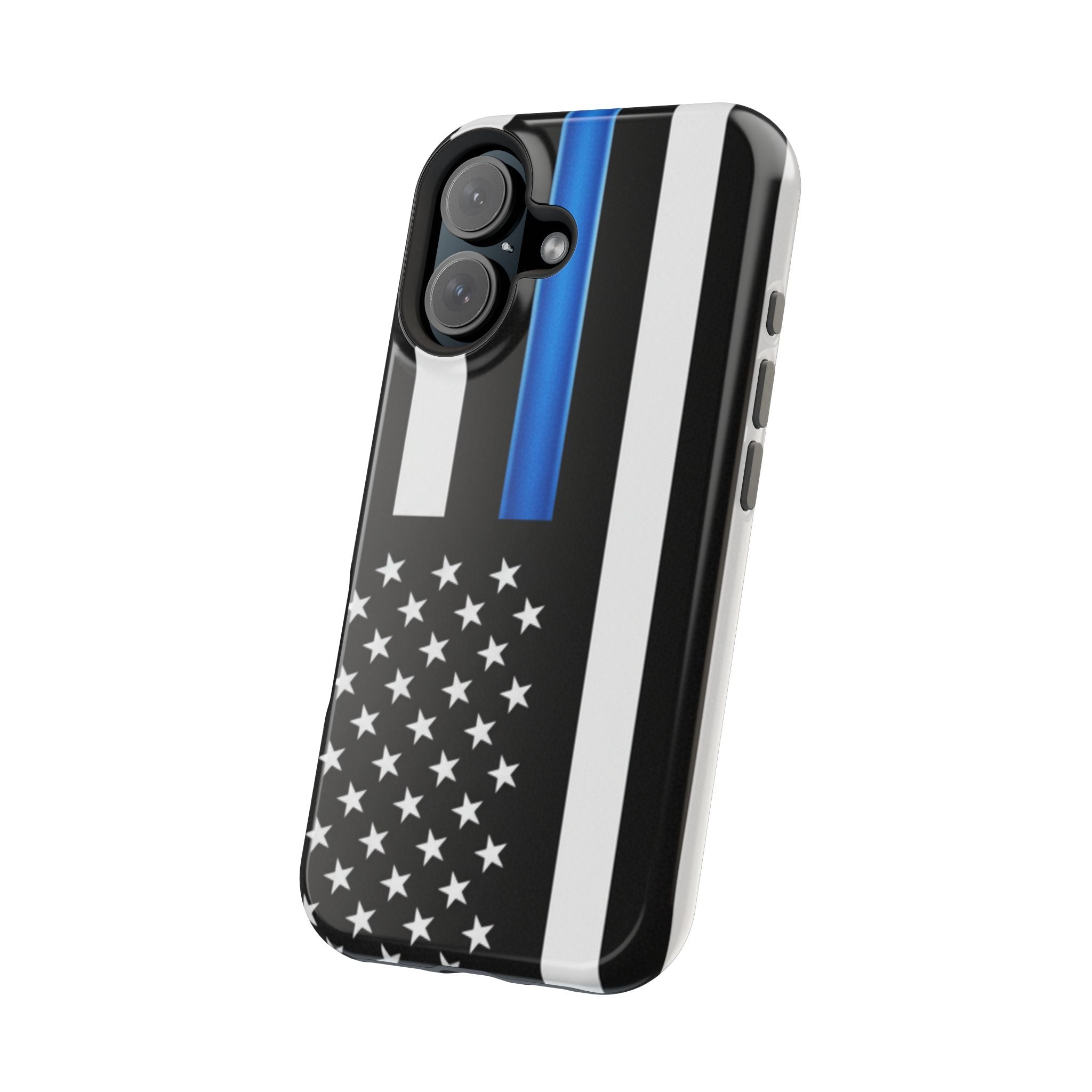 Thin Blue Line Magnetic Phone Case — Impact‑Resistant Protective Cover for iPhone