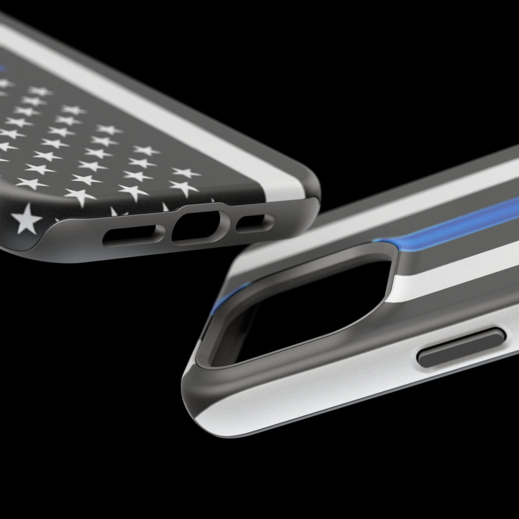 Thin Blue Line Magnetic Phone Case — Impact‑Resistant Protective Cover for iPhone
