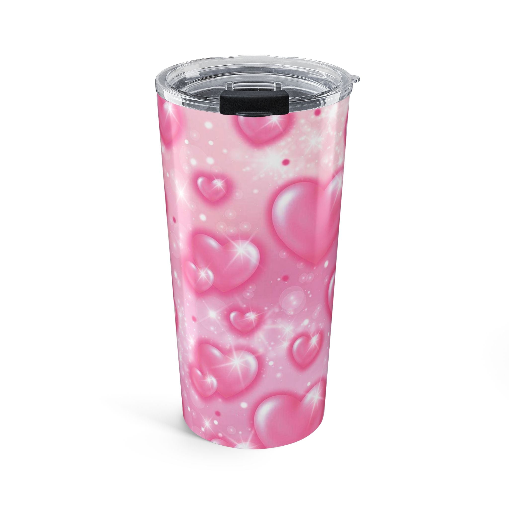 Pink Bubbly Hearts 20oz Tumbler – Travel Cup