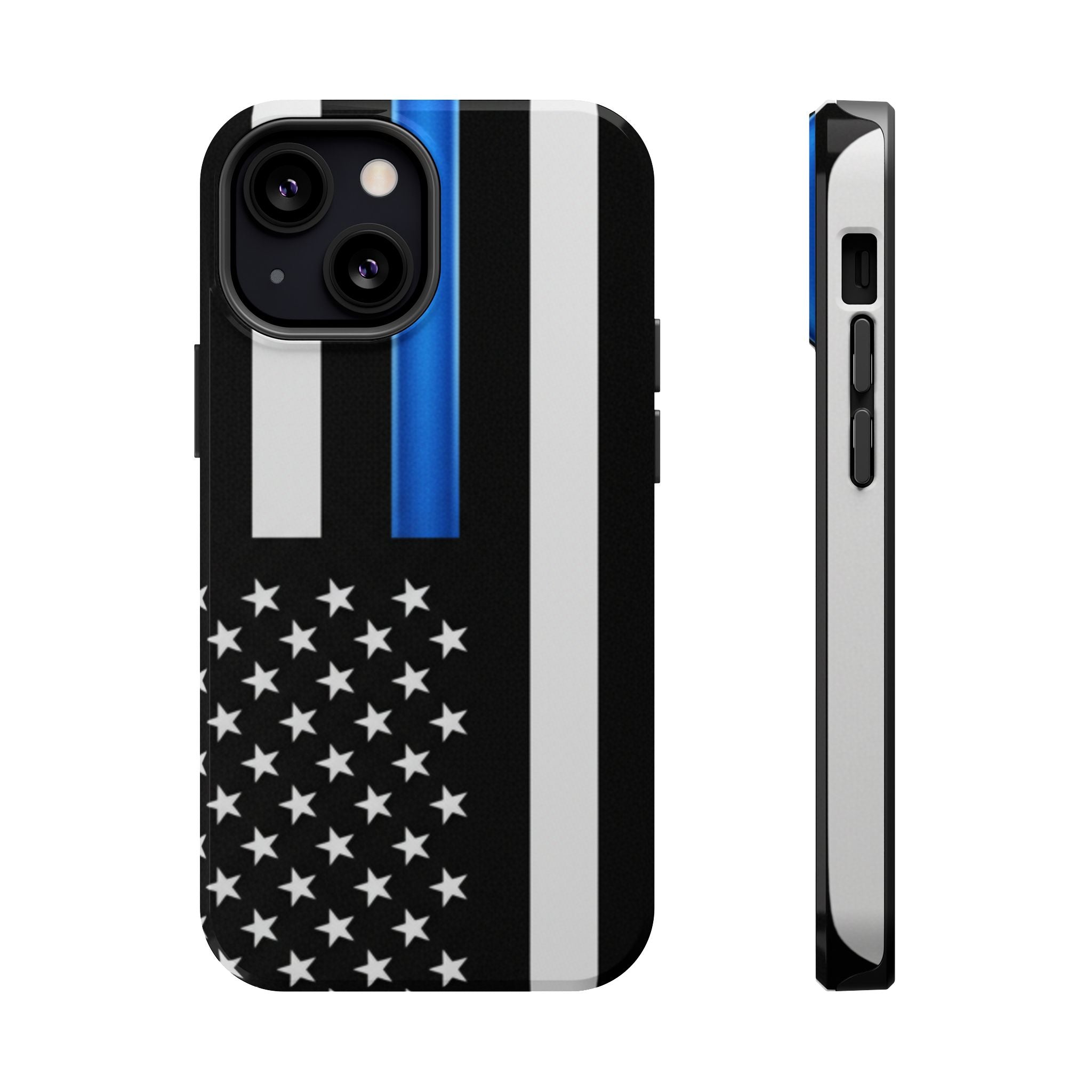 Thin Blue Line Magnetic Phone Case — Impact‑Resistant Protective Cover for iPhone
