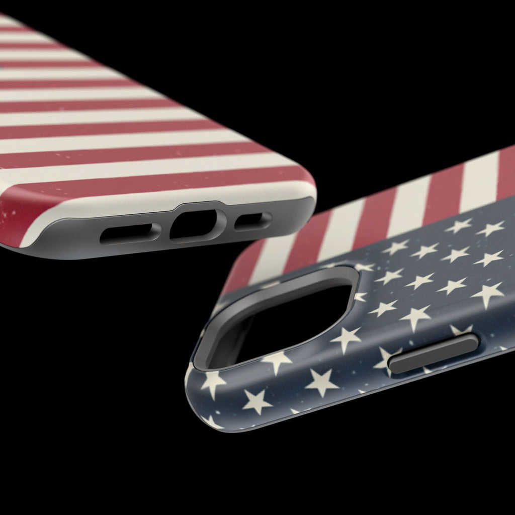 American Flag Magnetic Impact-Resistant Phone Case — USA Stars & Stripes Protection Fits iPhones