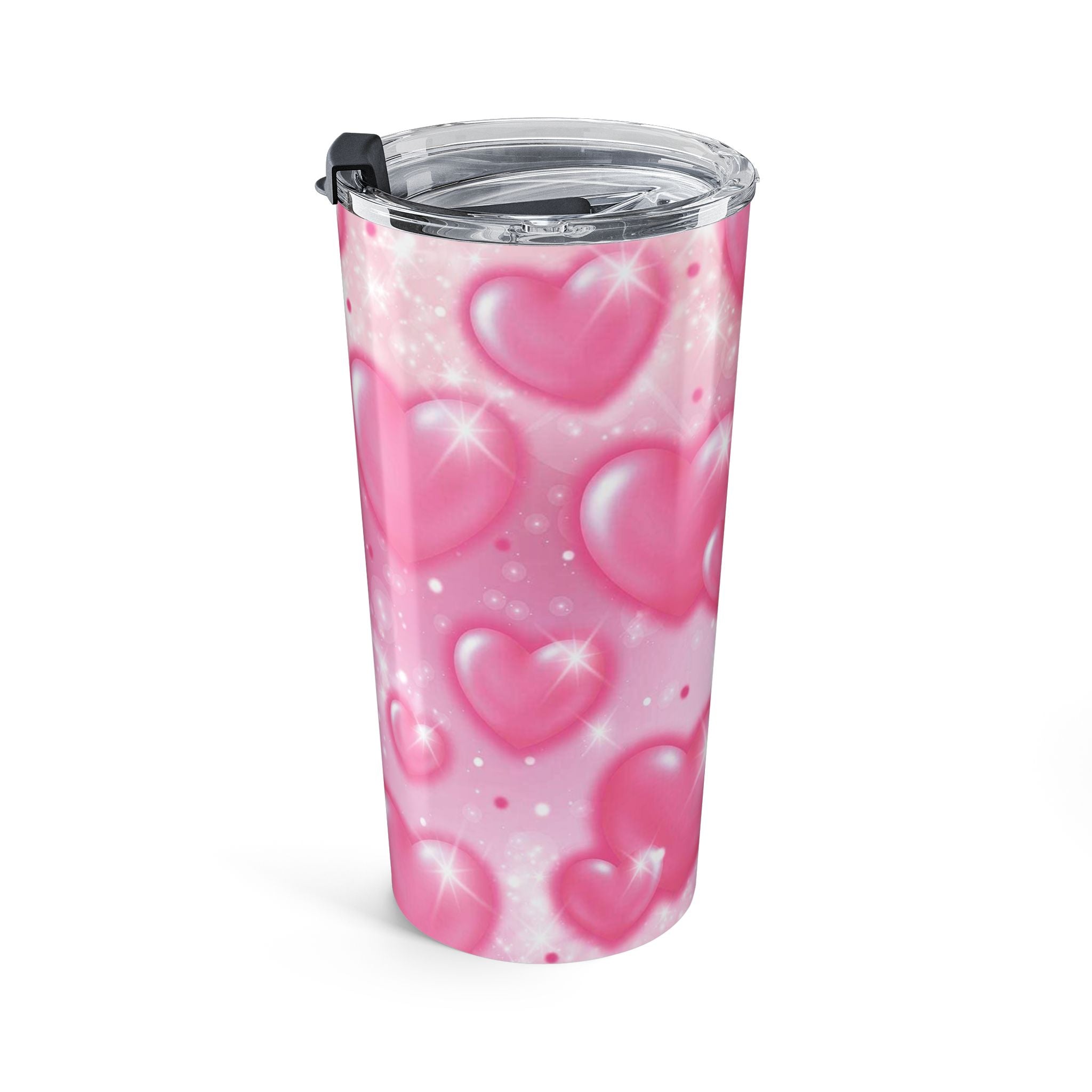 Pink Bubbly Hearts 20oz Tumbler – Travel Cup