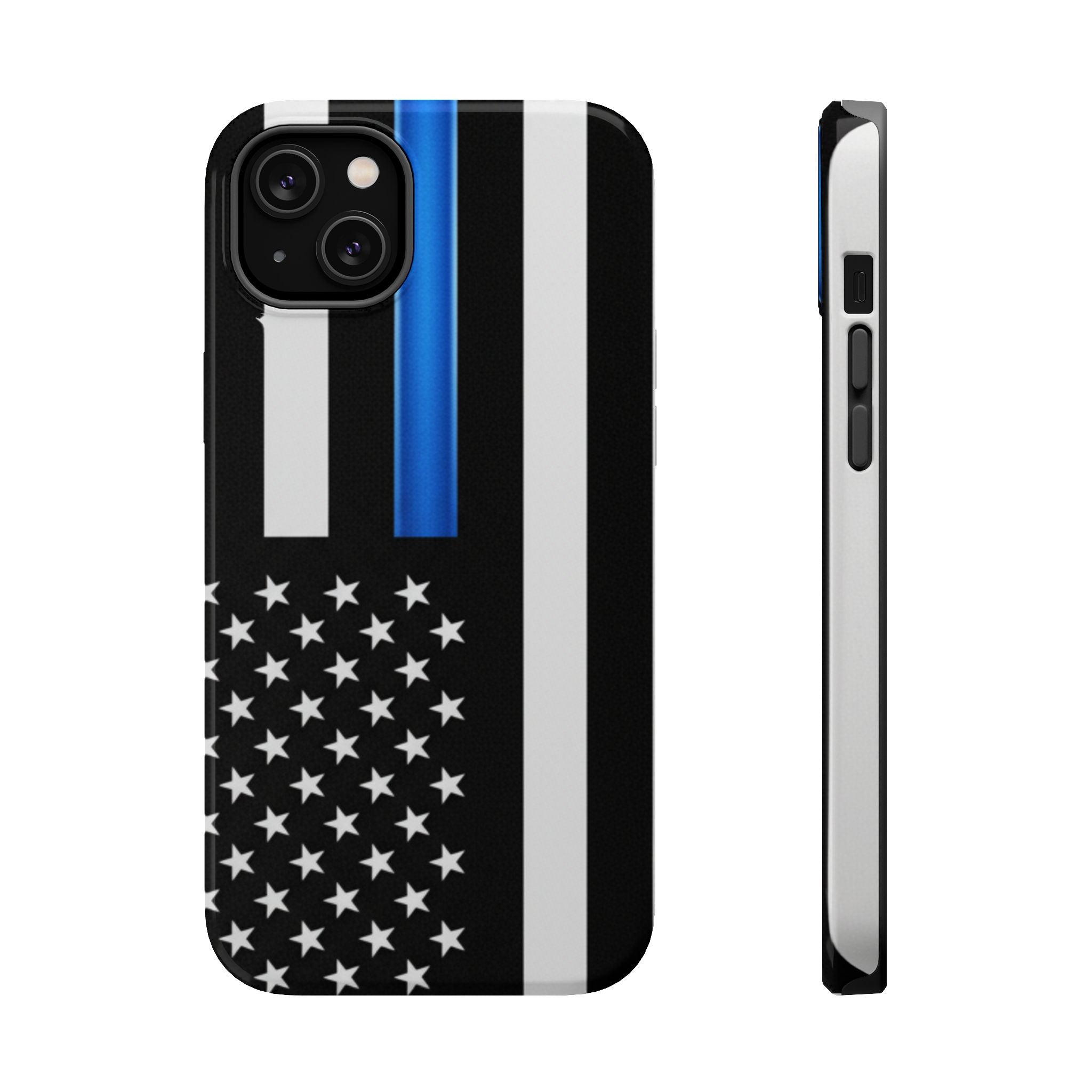 Thin Blue Line Magnetic Phone Case — Impact‑Resistant Protective Cover for iPhone