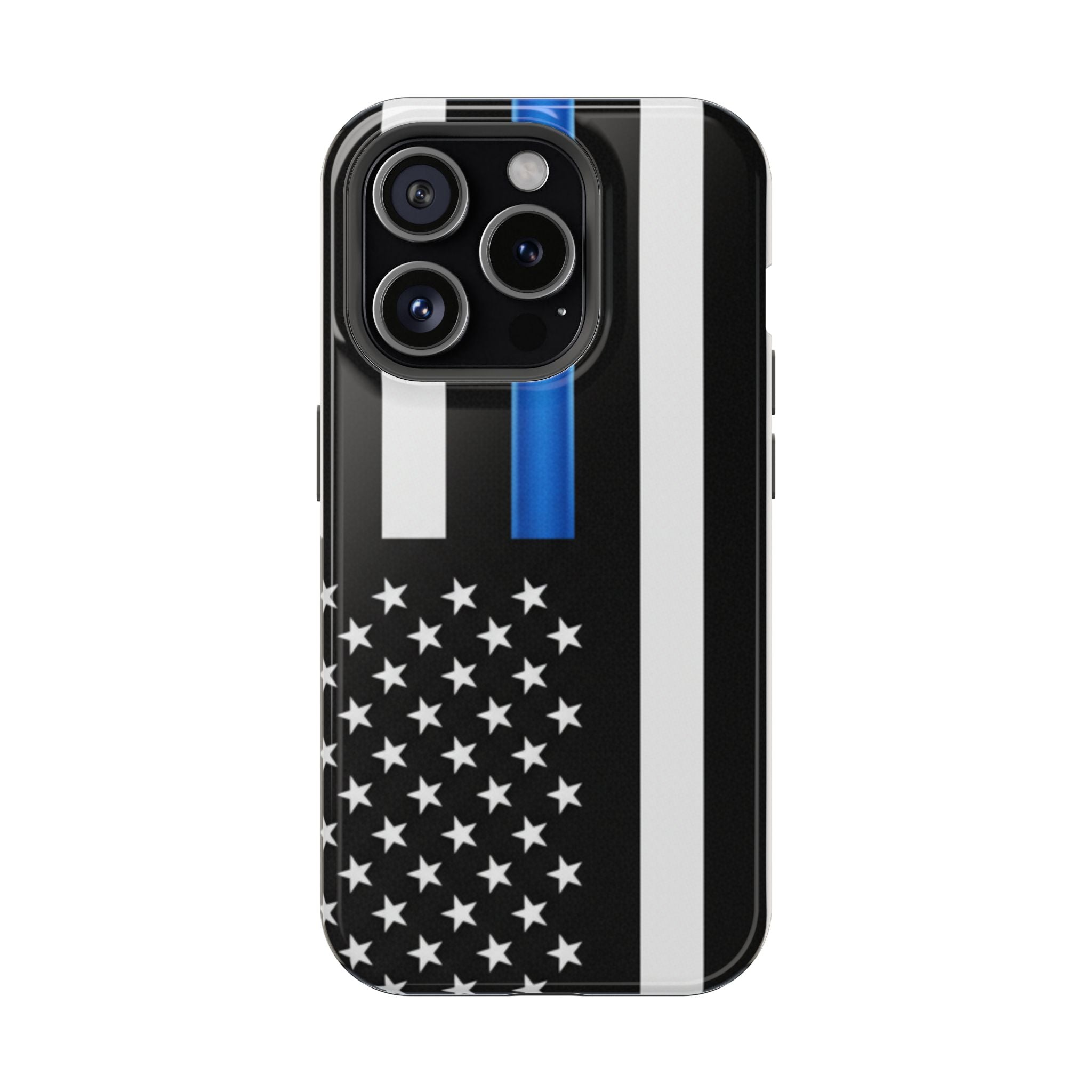 Thin Blue Line Magnetic Phone Case — Impact‑Resistant Protective Cover for iPhone