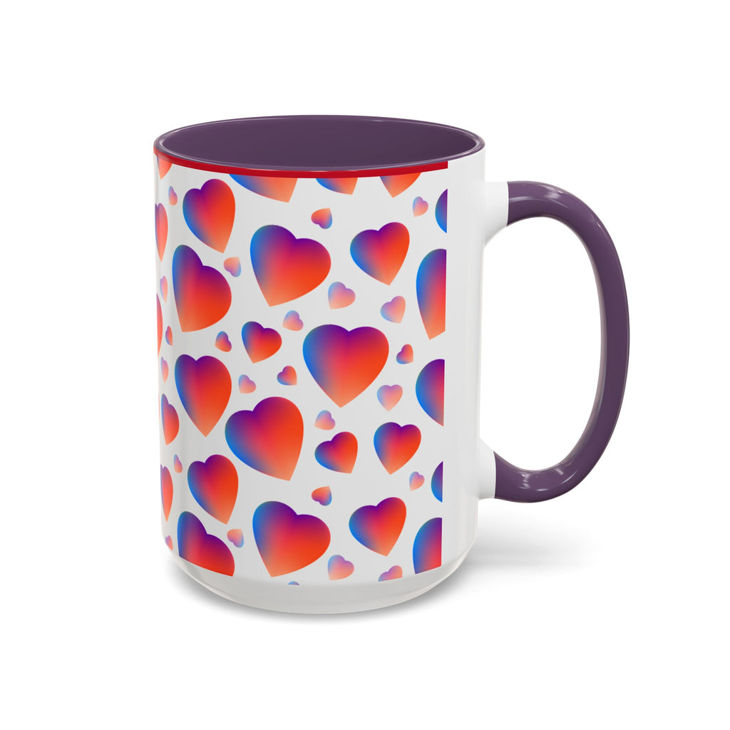 Pink Gradient Hearts Accent Coffee Mug 11oz & 15oz