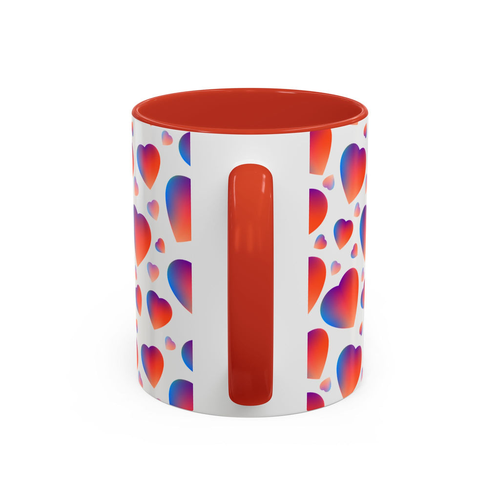 Pink Gradient Hearts Accent Coffee Mug 11oz & 15oz