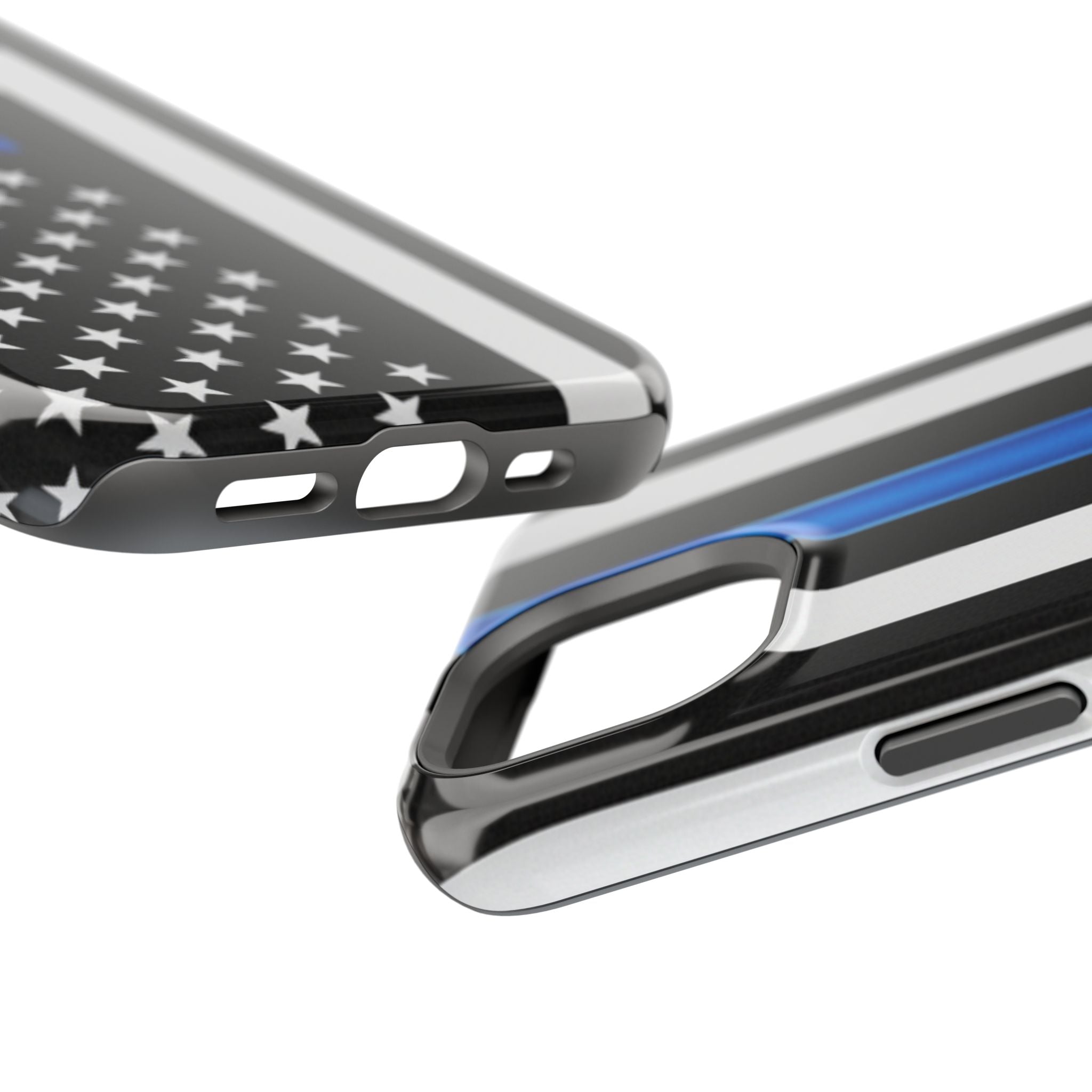 Thin Blue Line Magnetic Phone Case — Impact‑Resistant Protective Cover for iPhone