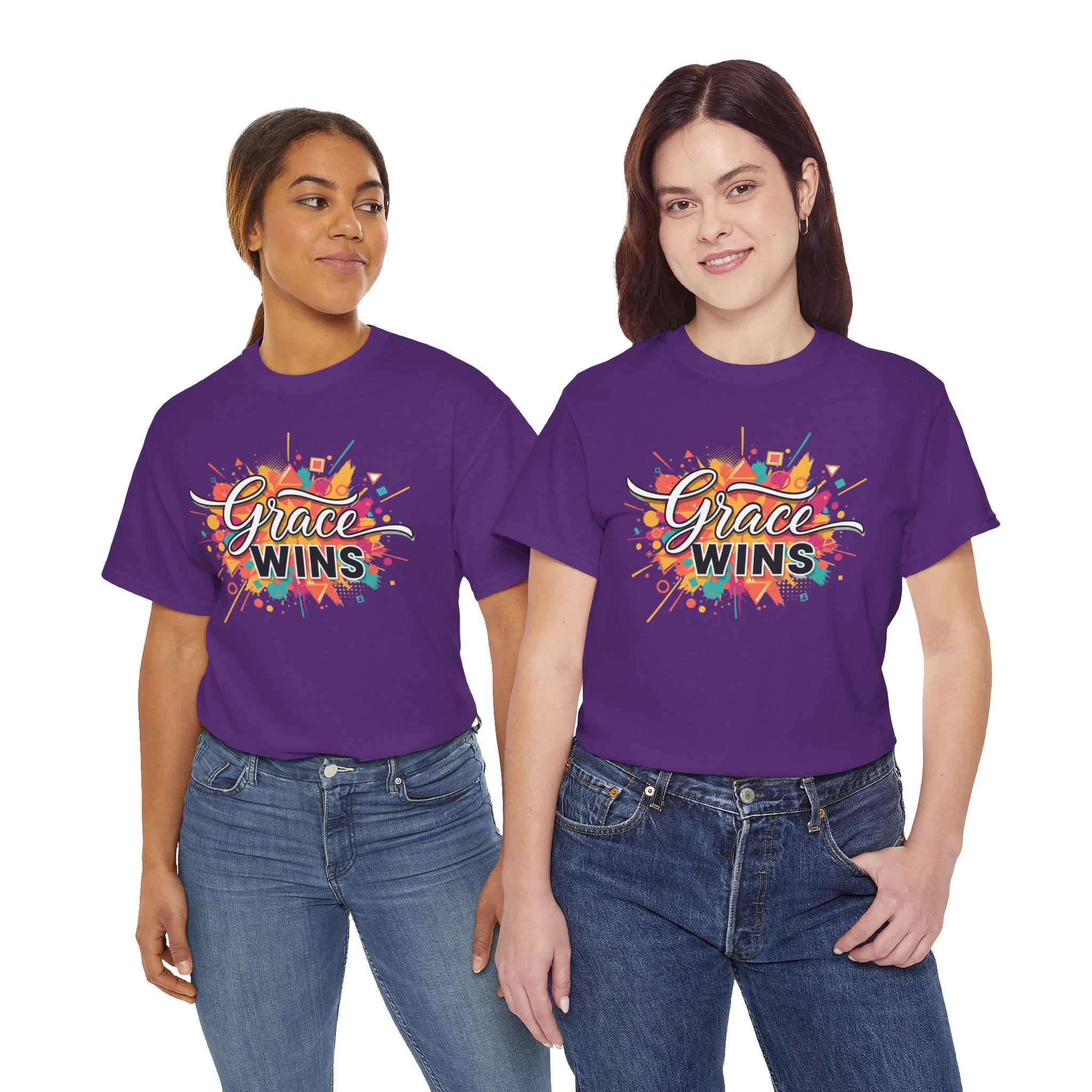 "Grace Wins" Colorful Inspirational Tee