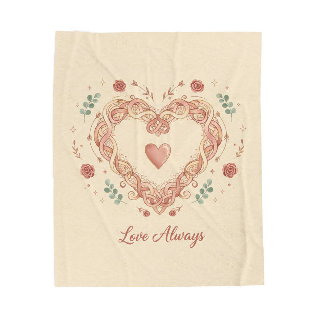 Rustic Love Always Velveteen Plush Blanket