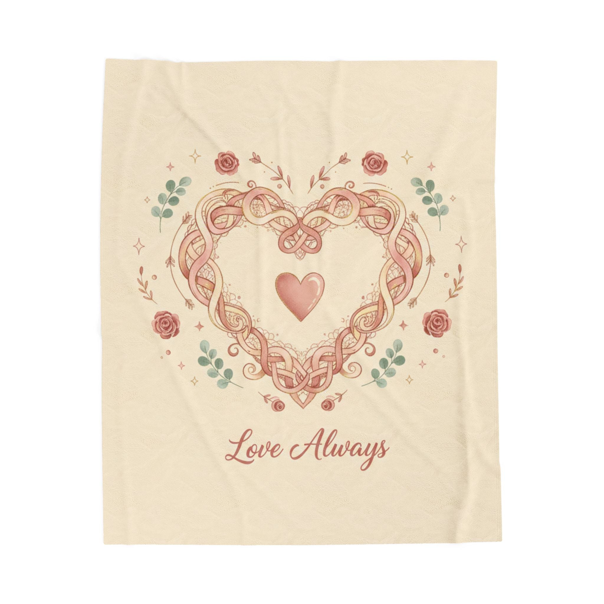 Rustic Love Always Velveteen Plush Blanket