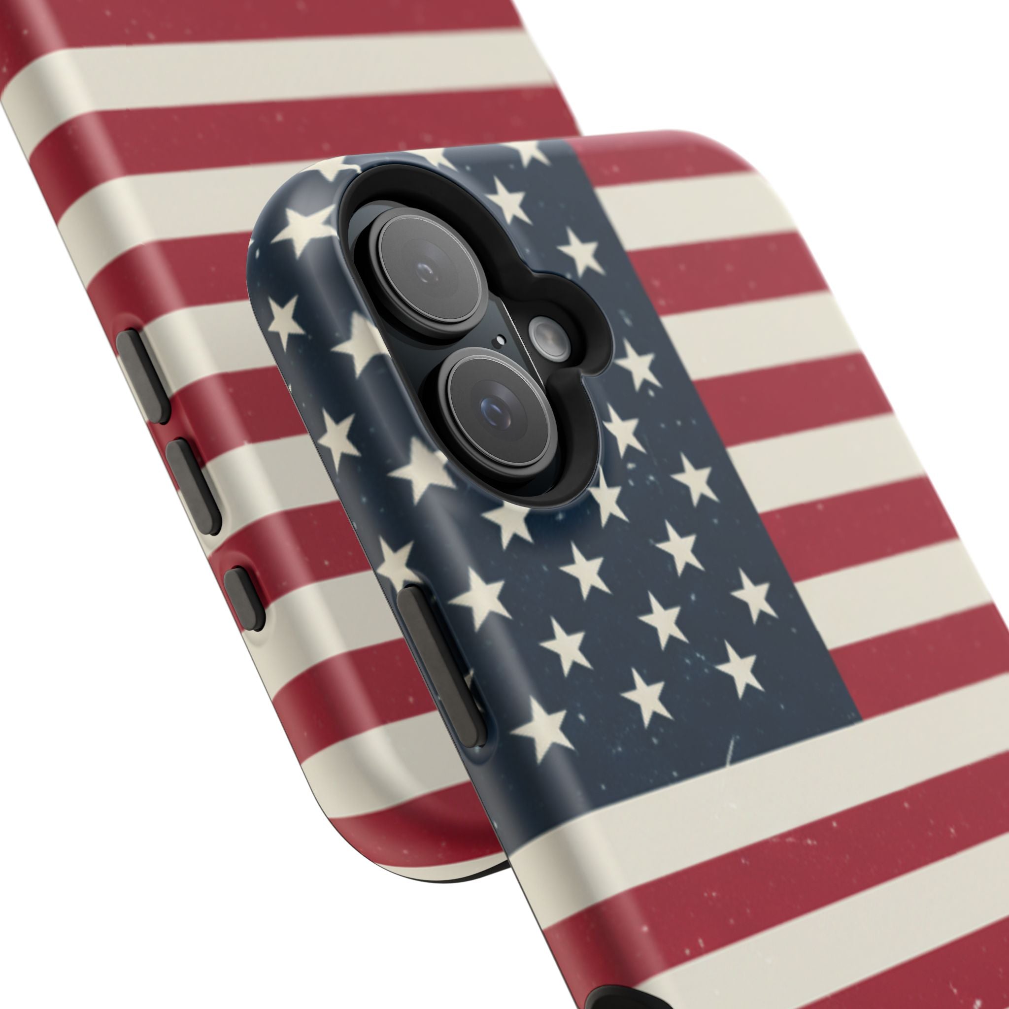 American Flag Magnetic Impact-Resistant Phone Case — USA Stars & Stripes Protection Fits iPhones