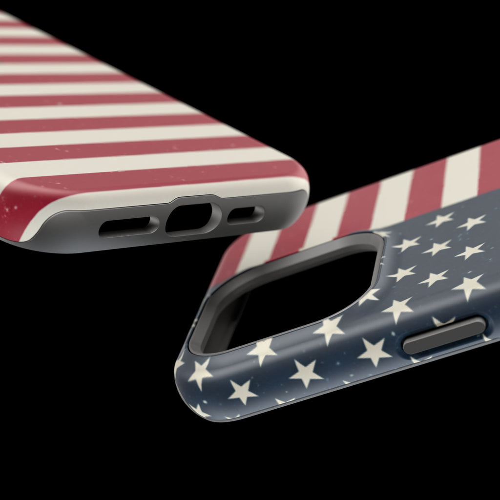 American Flag Magnetic Impact-Resistant Phone Case — USA Stars & Stripes Protection Fits iPhones