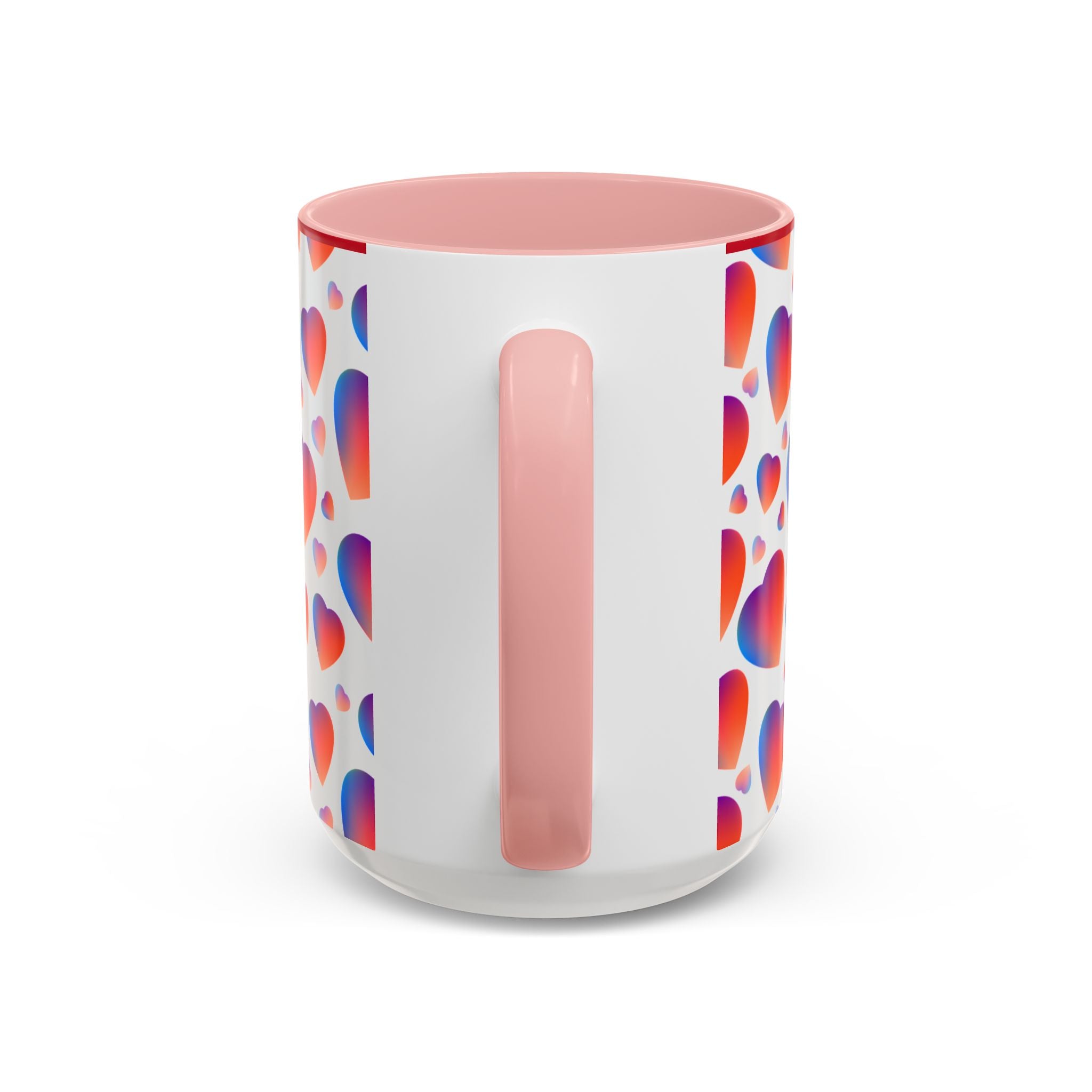 Pink Gradient Hearts Accent Coffee Mug 11oz & 15oz