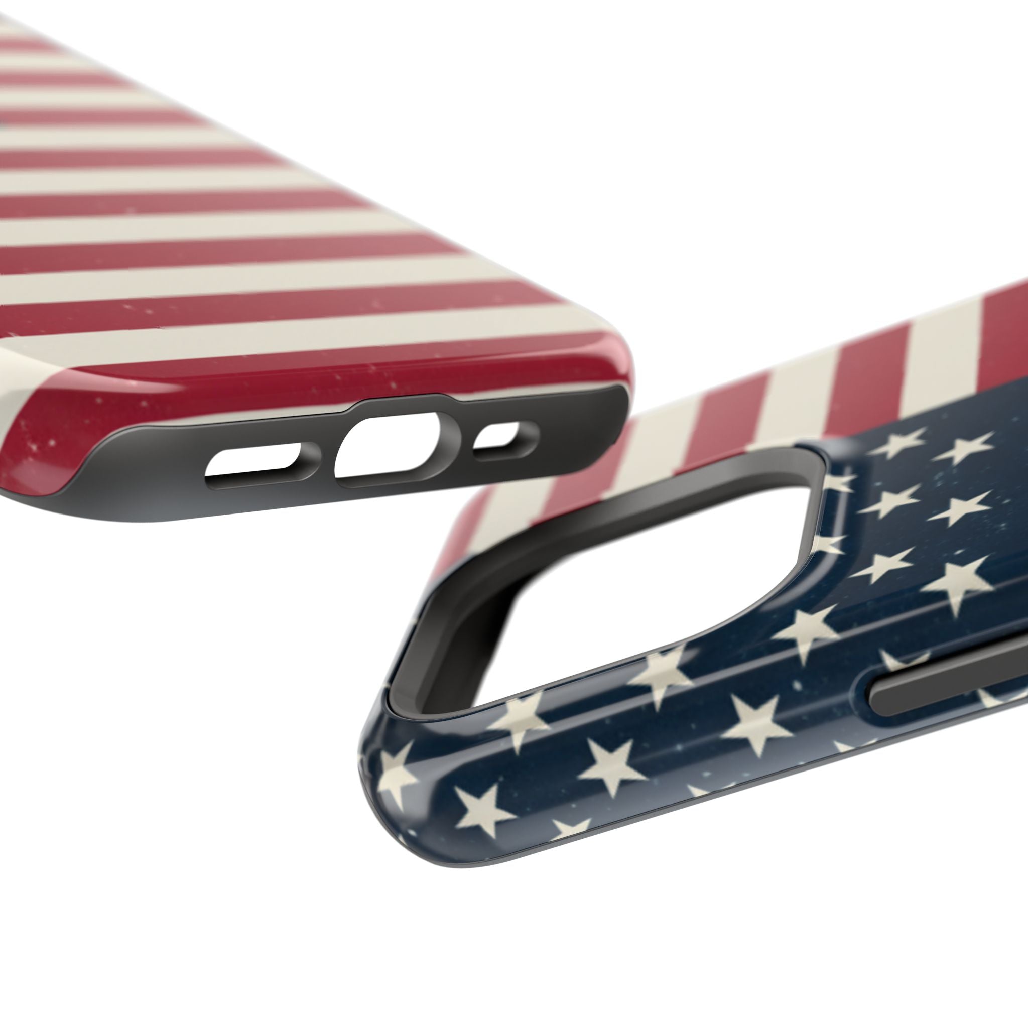 American Flag Magnetic Impact-Resistant Phone Case — USA Stars & Stripes Protection Fits iPhones