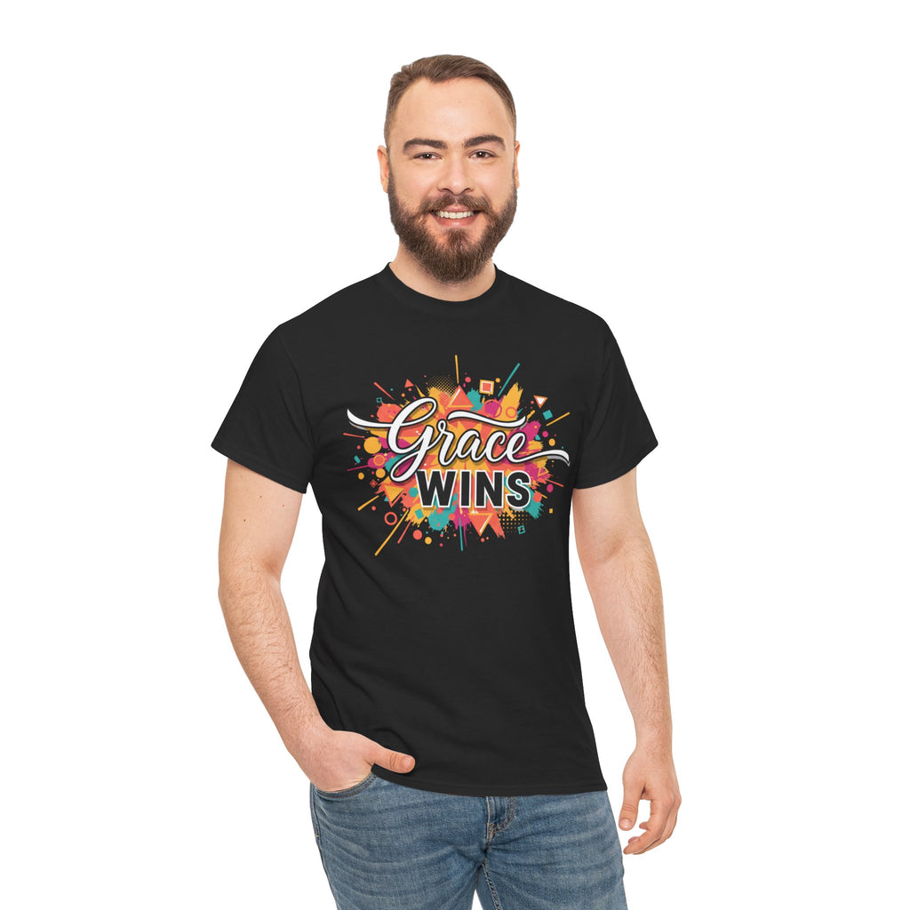 "Grace Wins" Colorful Inspirational Tee