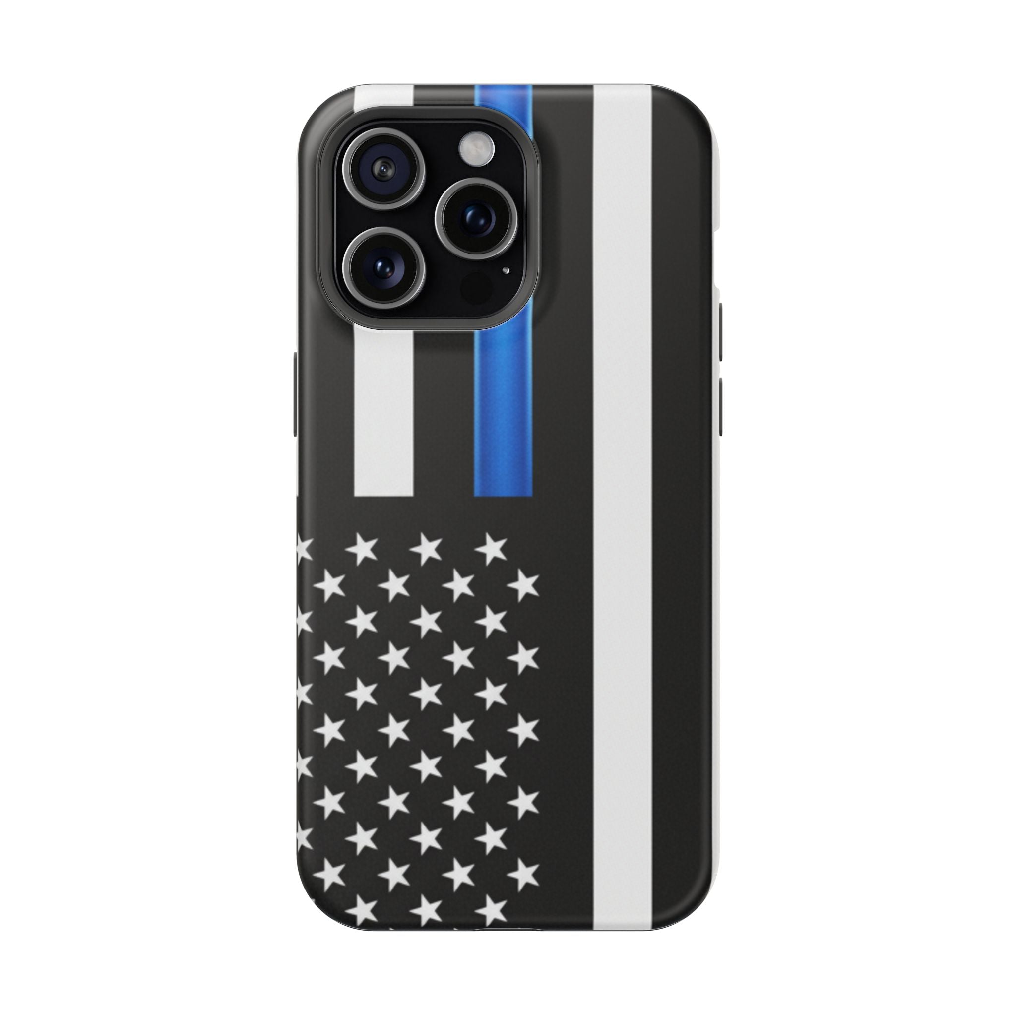 Thin Blue Line Magnetic Phone Case — Impact‑Resistant Protective Cover for iPhone
