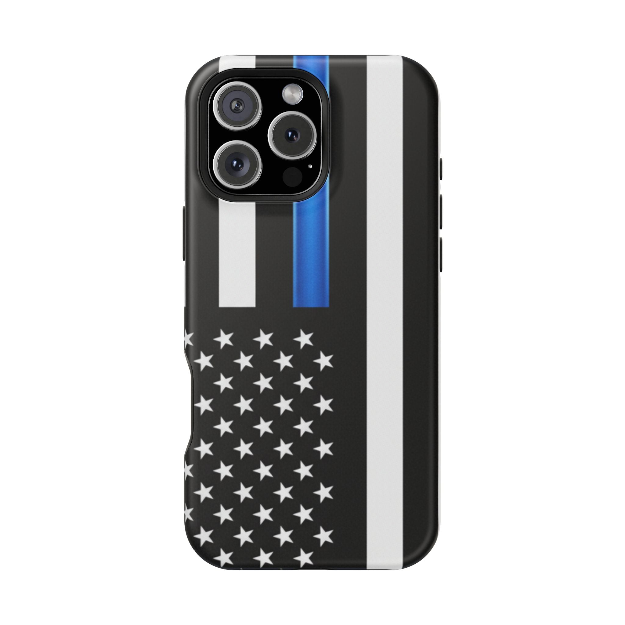 Thin Blue Line Magnetic Phone Case — Impact‑Resistant Protective Cover for iPhone
