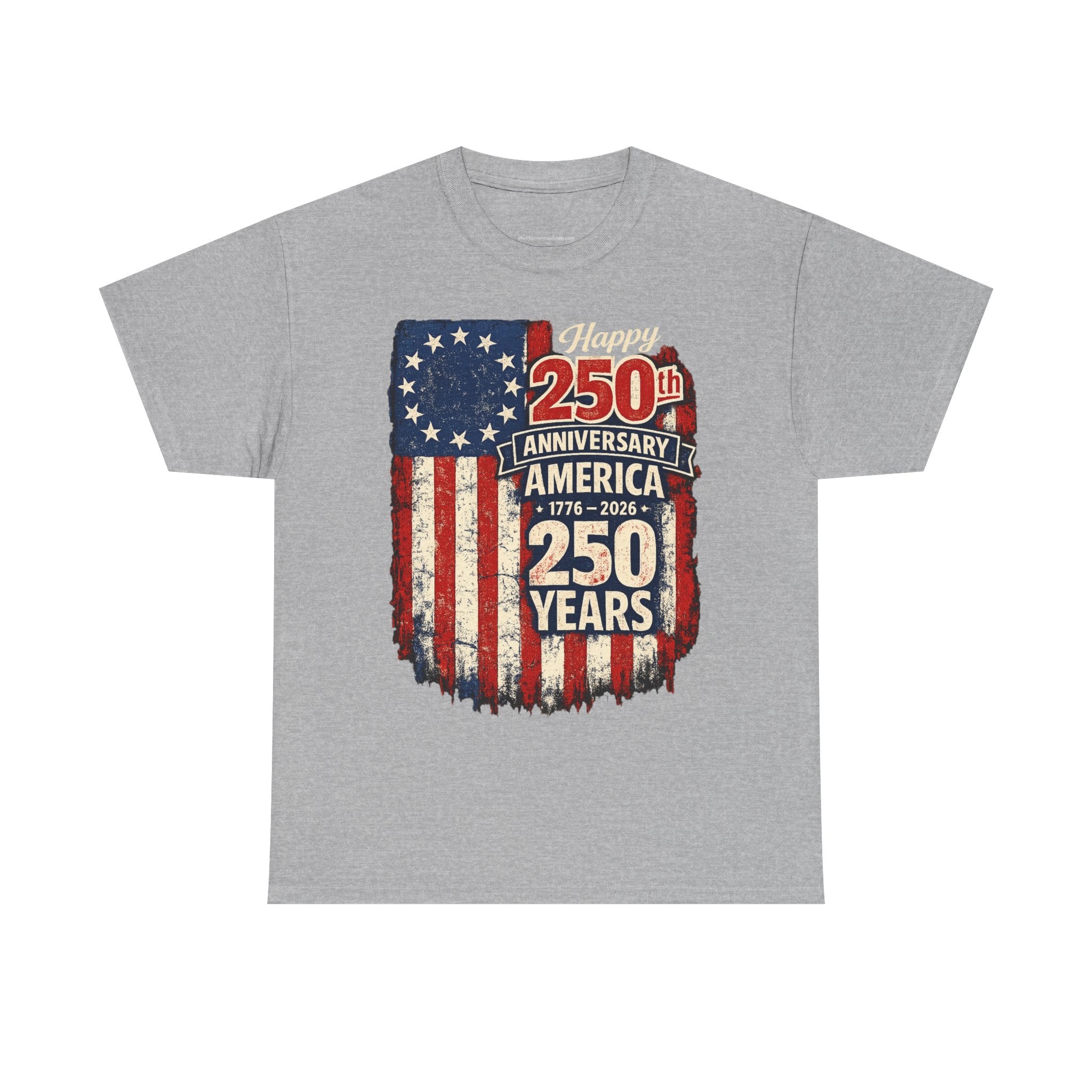 250th Anniversary of America with Flag Graphic T-Shirt