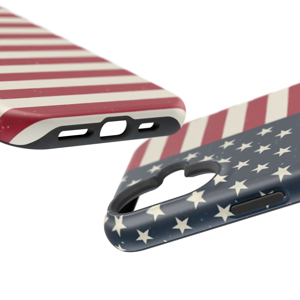 American Flag Magnetic Impact-Resistant Phone Case — USA Stars & Stripes Protection Fits iPhones