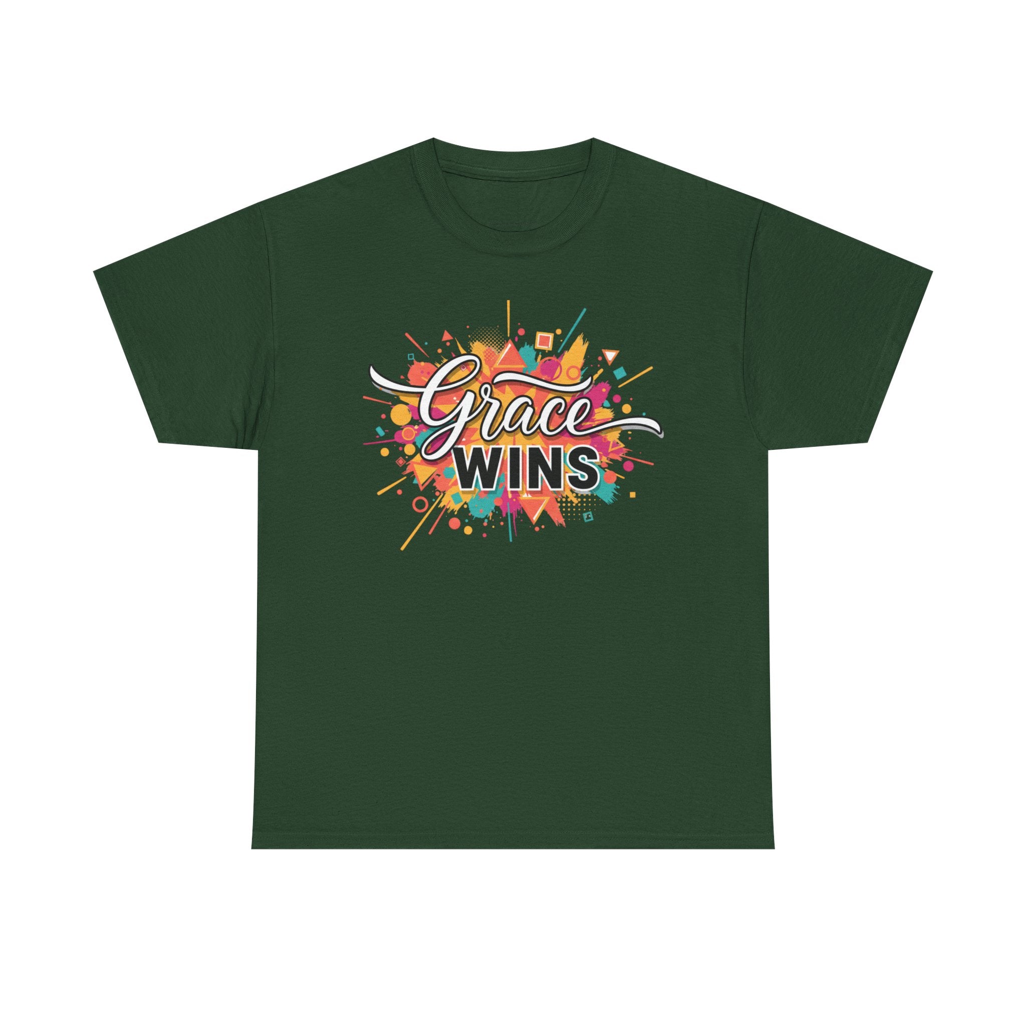 "Grace Wins" Colorful Inspirational Tee
