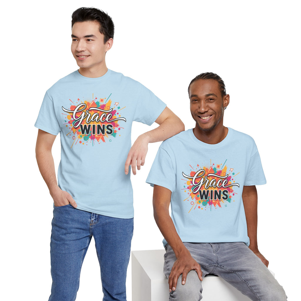"Grace Wins" Colorful Inspirational Tee