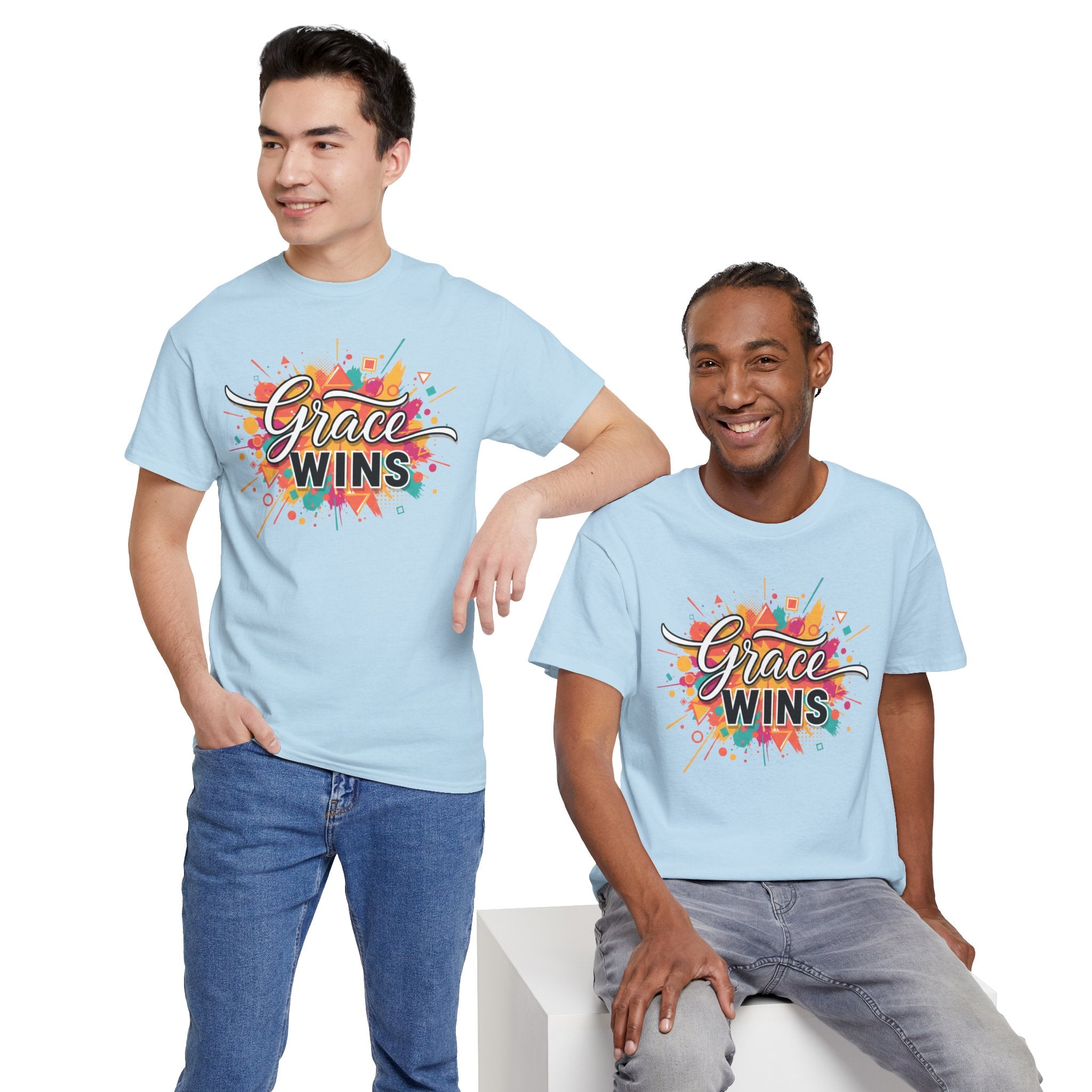 "Grace Wins" Colorful Inspirational Tee