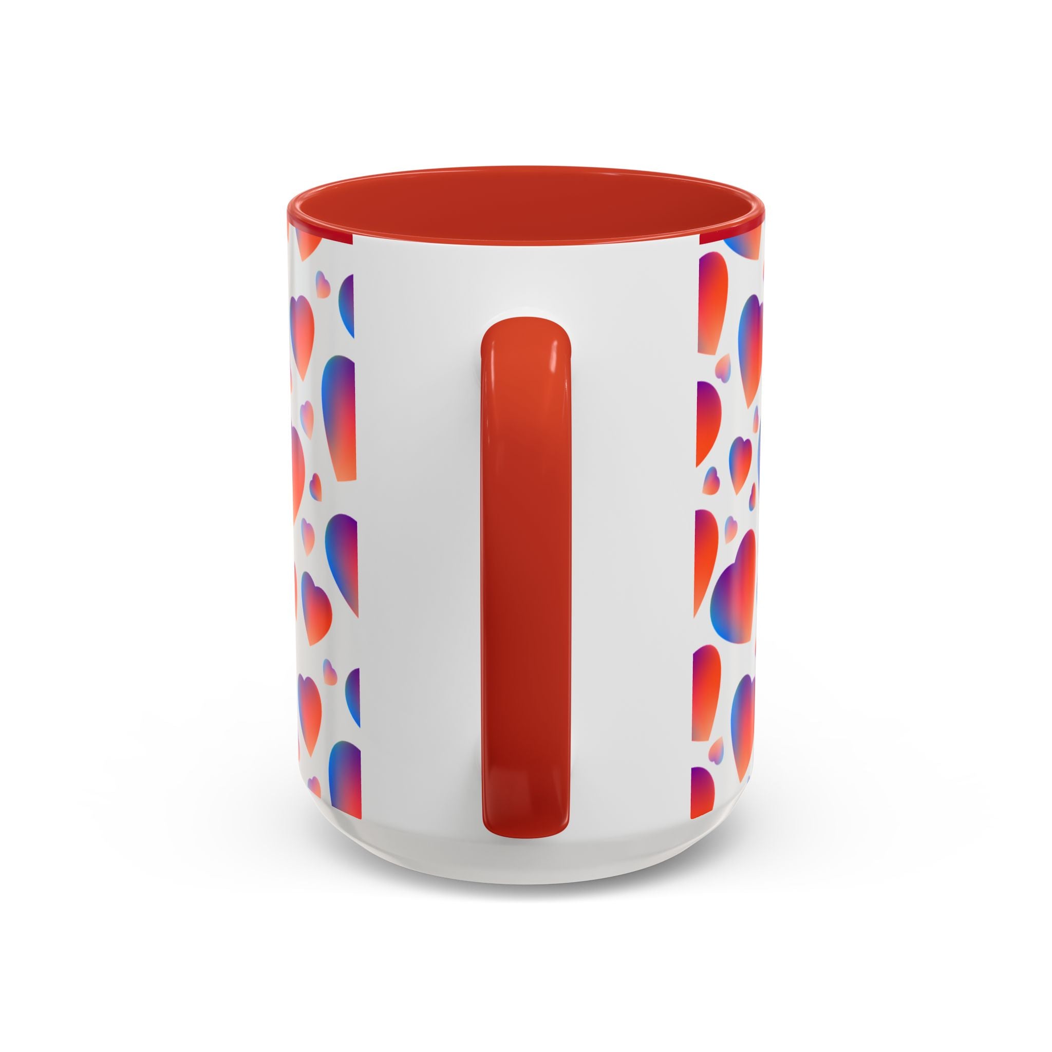 Pink Gradient Hearts Accent Coffee Mug 11oz & 15oz