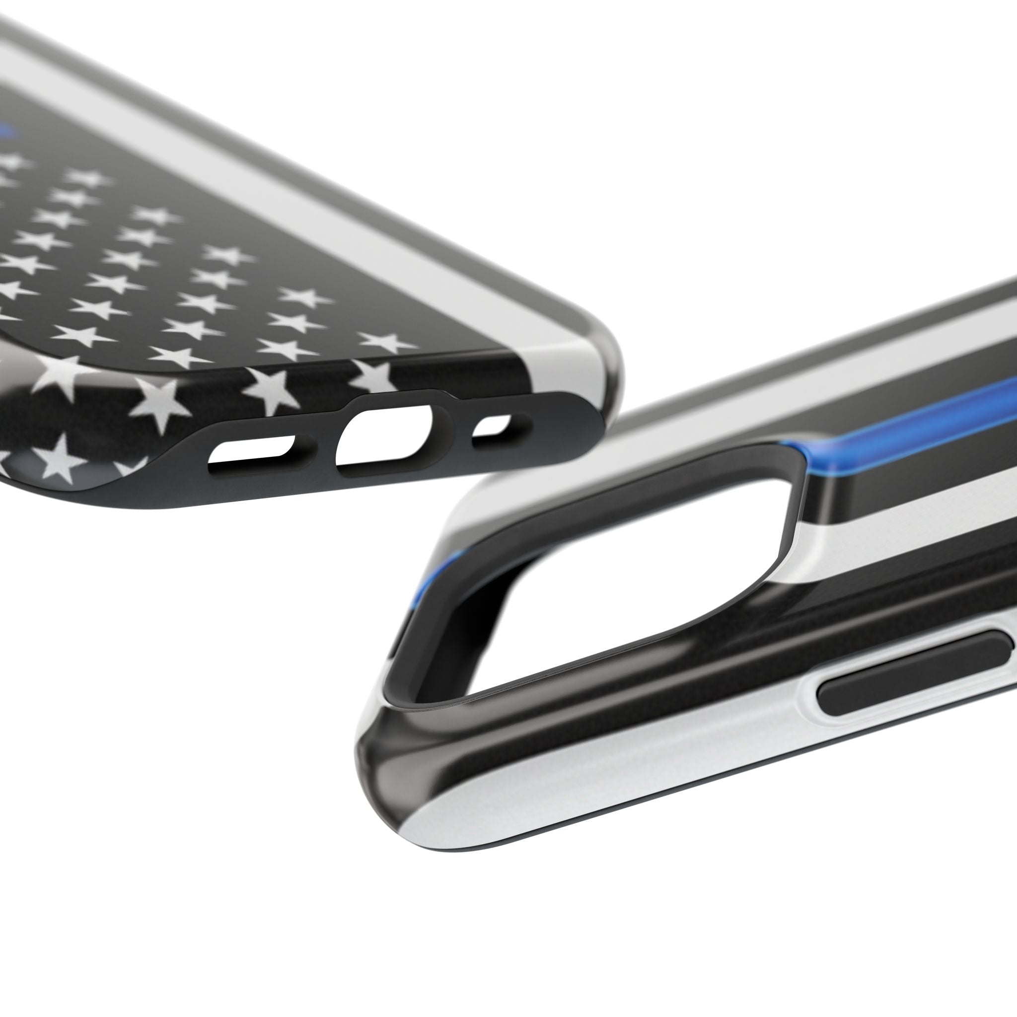 Thin Blue Line Magnetic Phone Case — Impact‑Resistant Protective Cover for iPhone