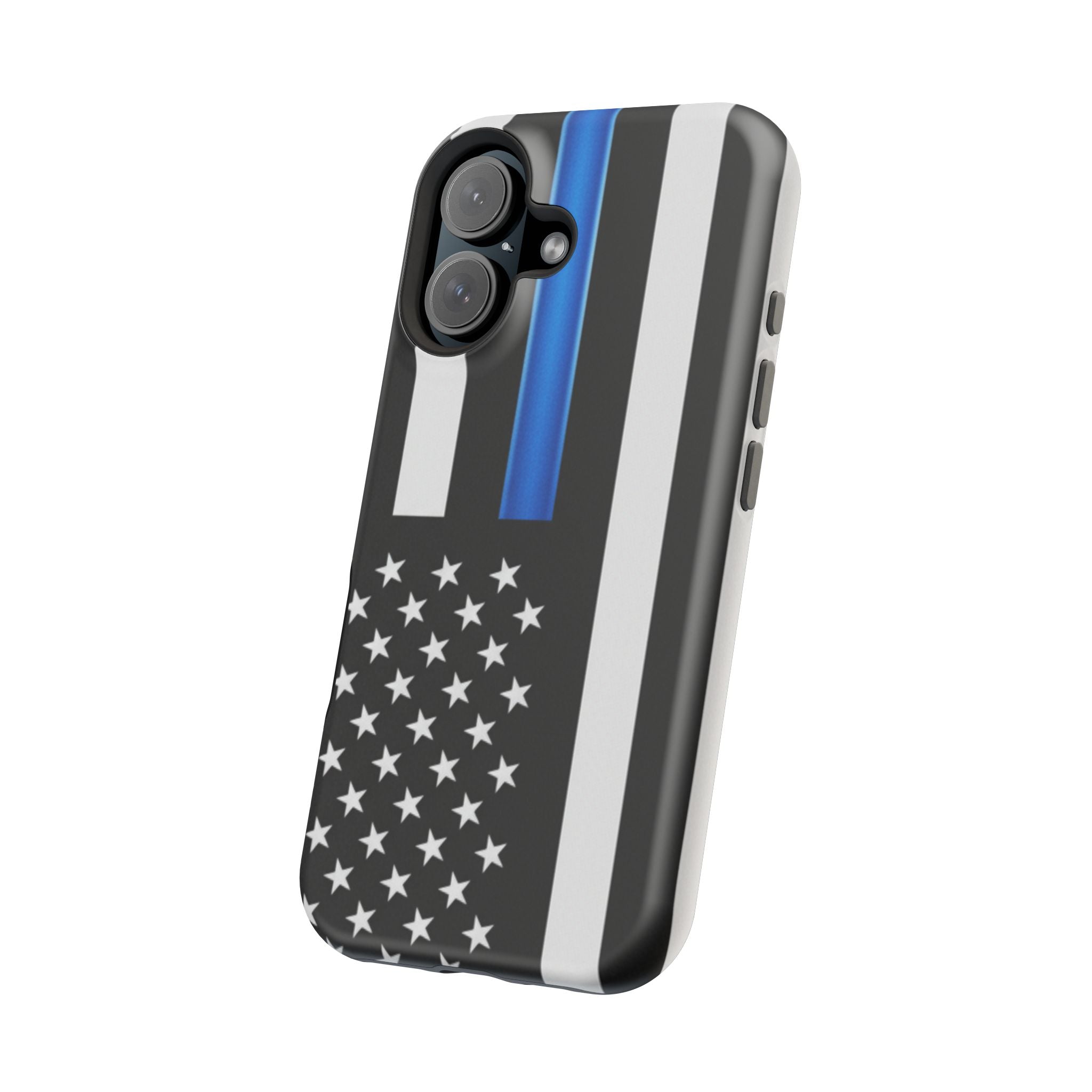 Thin Blue Line Magnetic Phone Case — Impact‑Resistant Protective Cover for iPhone