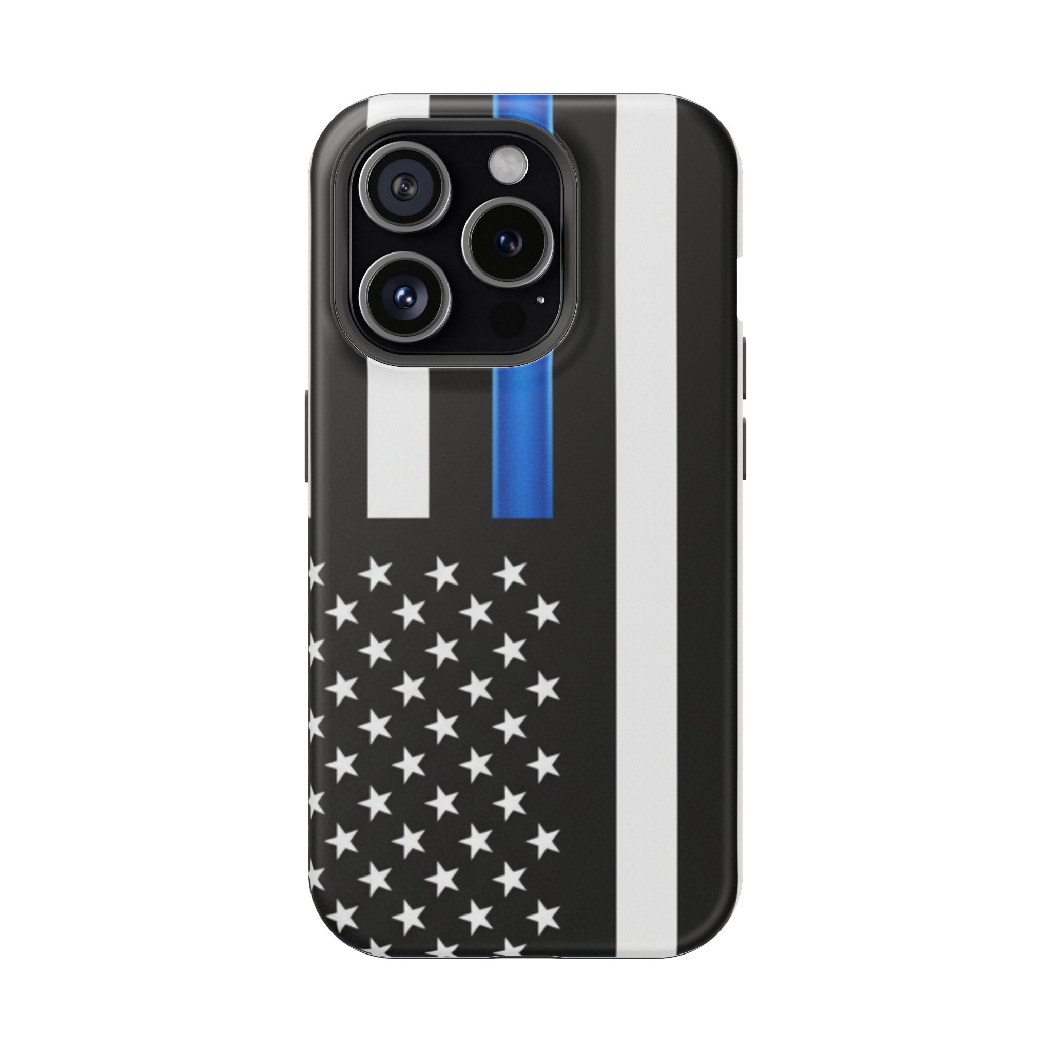 Thin Blue Line Magnetic Phone Case — Impact‑Resistant Protective Cover for iPhone