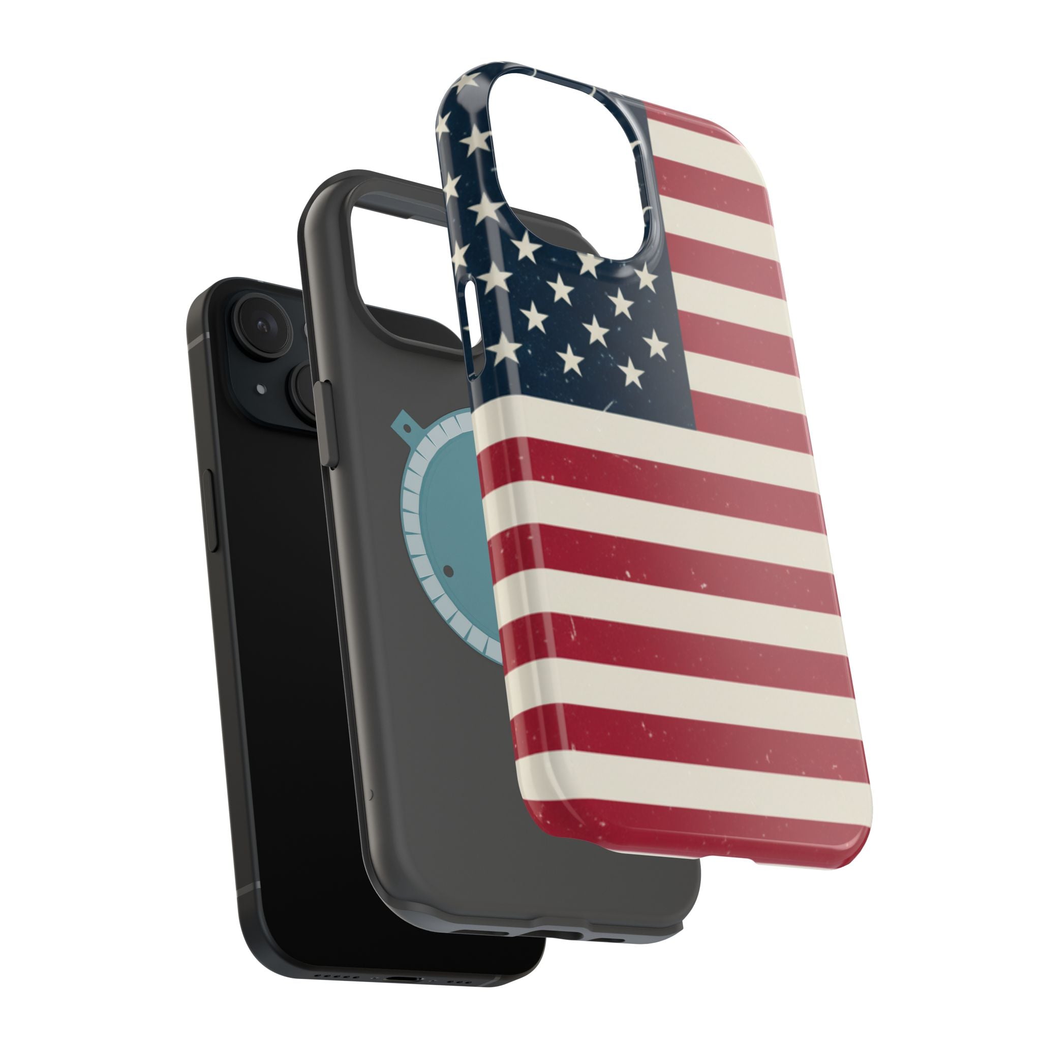American Flag Magnetic Impact-Resistant Phone Case — USA Stars & Stripes Protection Fits iPhones