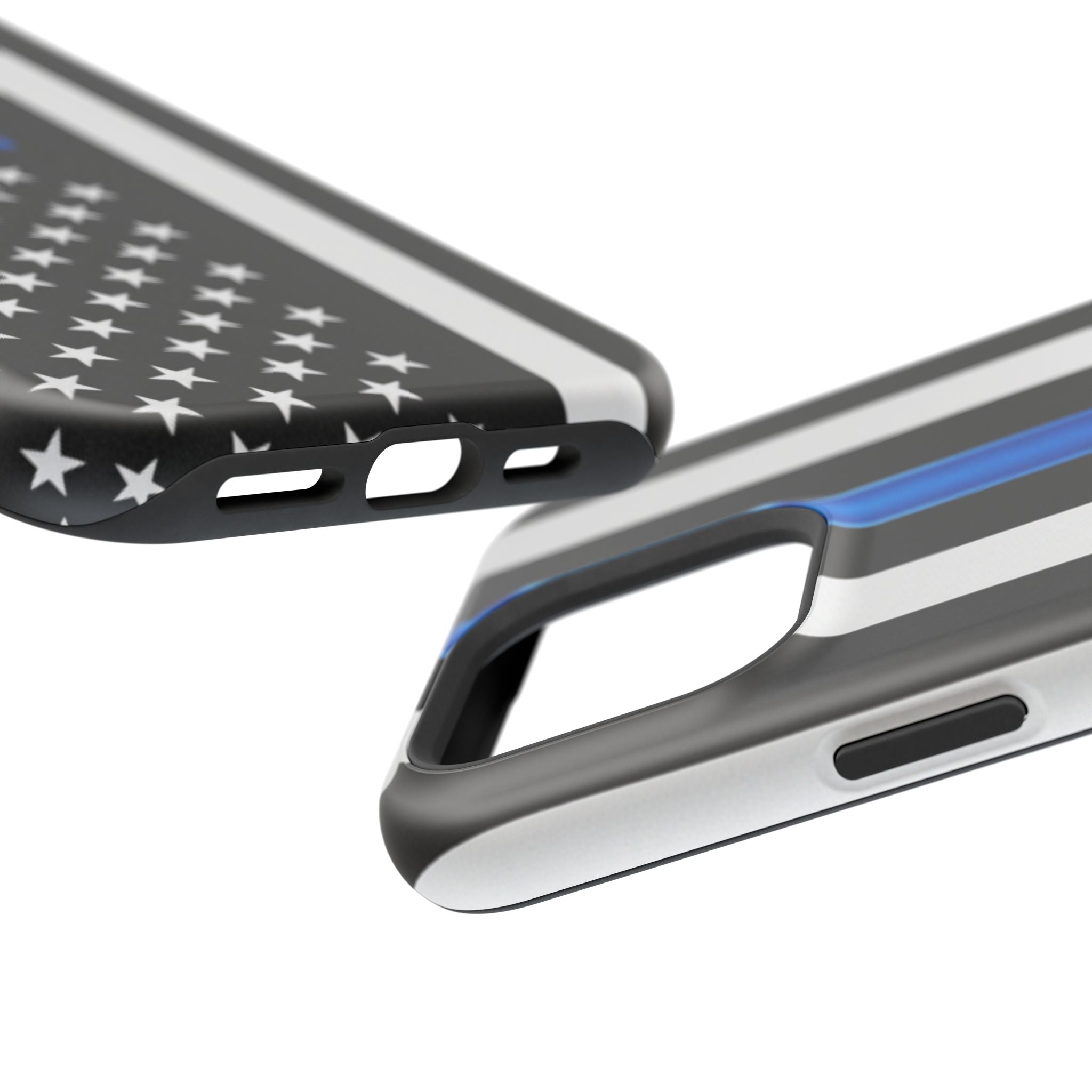Thin Blue Line Magnetic Phone Case — Impact‑Resistant Protective Cover for iPhone